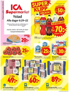 ICA Supermarket reklamblad aktuell från 11.08.2025 | Sida: 1