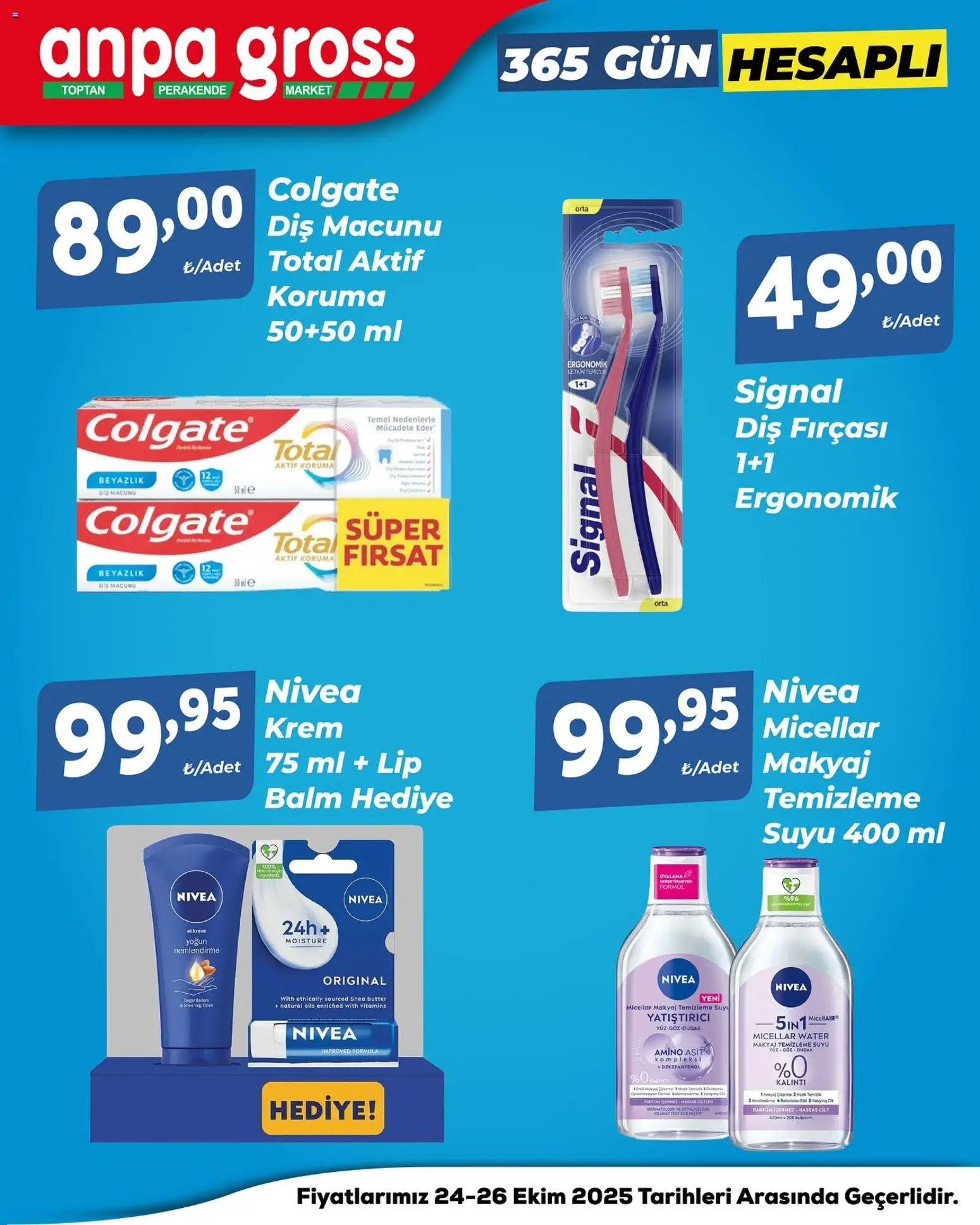 Anpa Gross Katalog Cuma-Pazar - 24.10.2025 tarihinden itibaren geçerlidir | Sayfa: 7 | Ürünler: Krem, Diş macunu, Parfüm, Badem