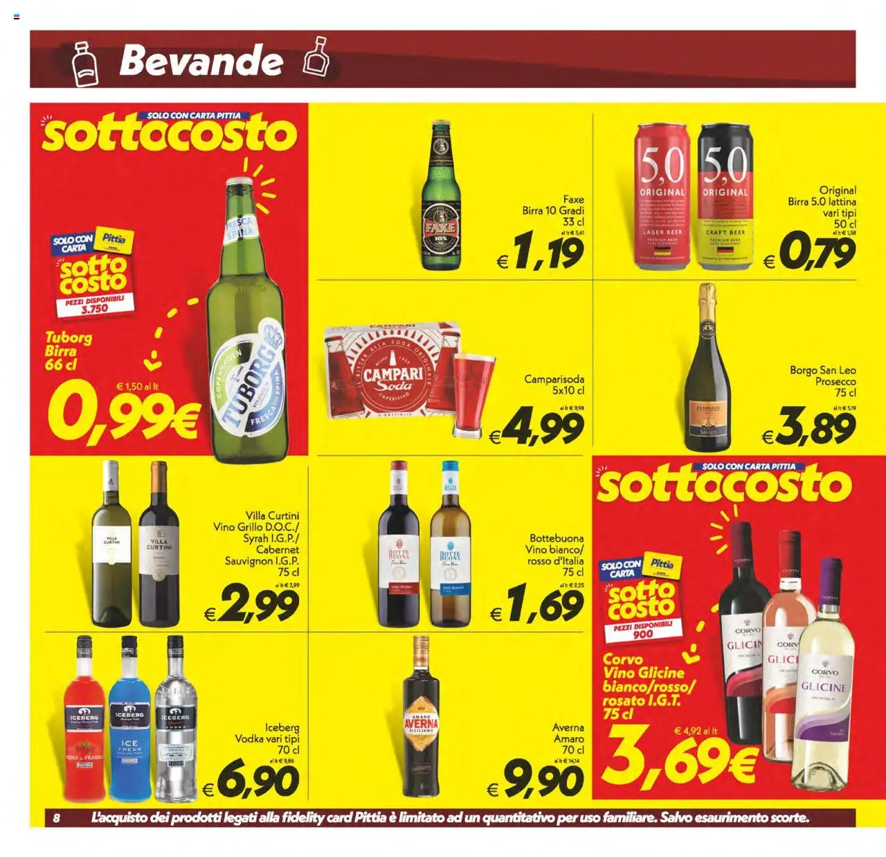 Volantino SuperConveniente del 24.07.2025 | Pagina: 8 | Prodotti: Birra, Prosecco, Vino, Amaro