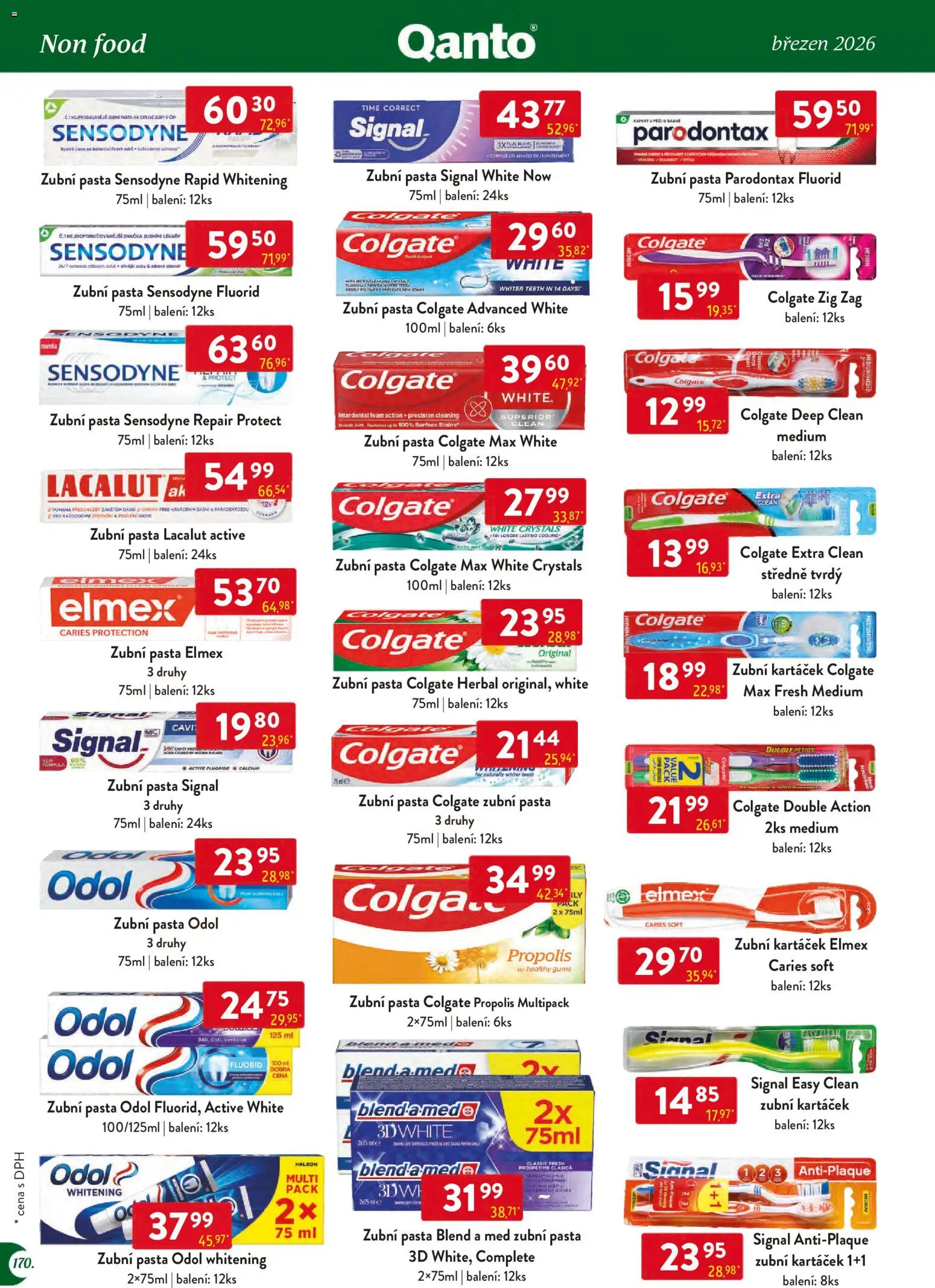 Astur & Qanto leták - Velkoobchod 03/2026 od 01.03.2026 | Strana: 170 | Produkty: Zubní pasta, Zubní kartáček, Elmex, Sensodyne Rapid