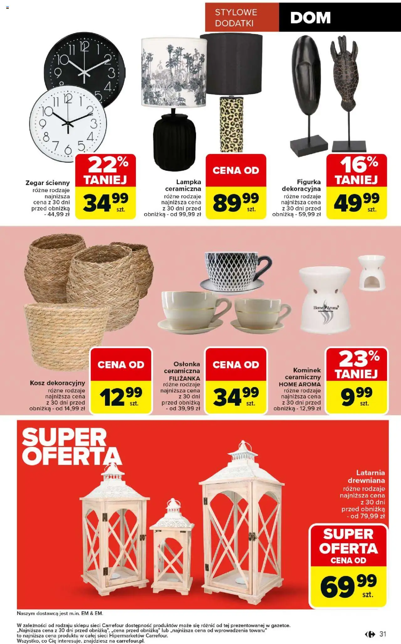 Carrefour Gazetka - Łap okazje od 11.09.2025 | Strona: 31 | Produkty: Zegar, Kosz