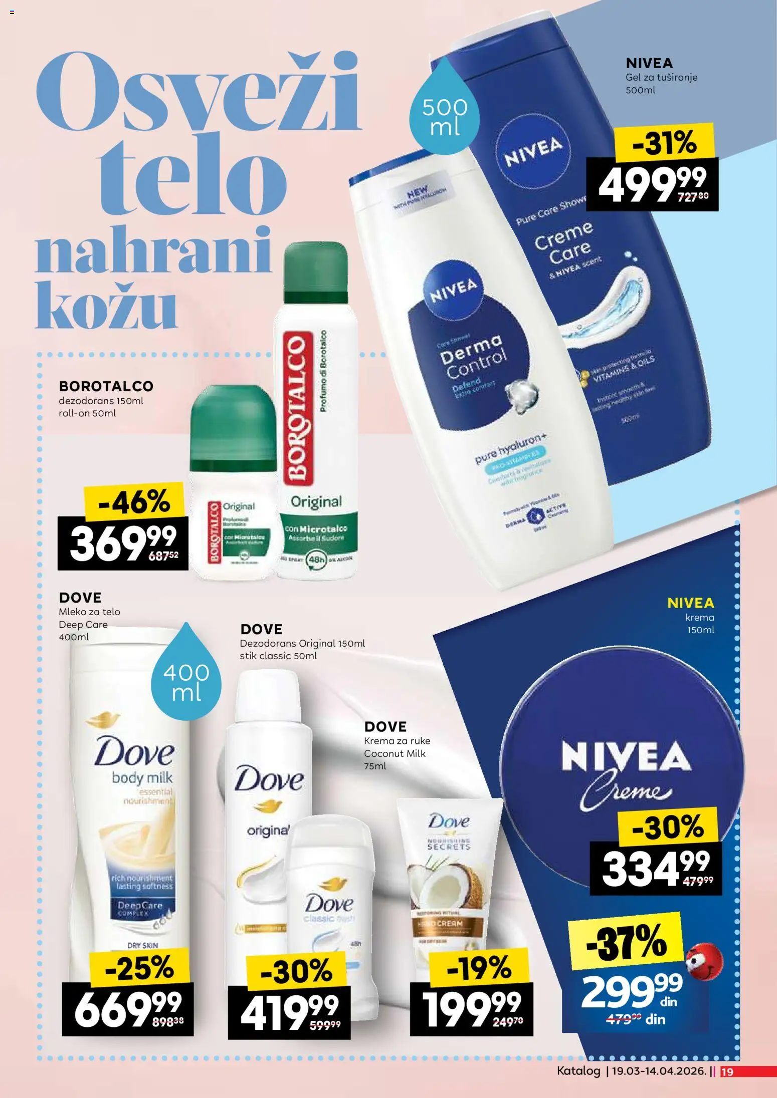 Idea katalog Neprehrane katalog - važi od 19.03.2026 | Strana: 19 | Proizvode: Nivea, Mleko, Krema, Dove