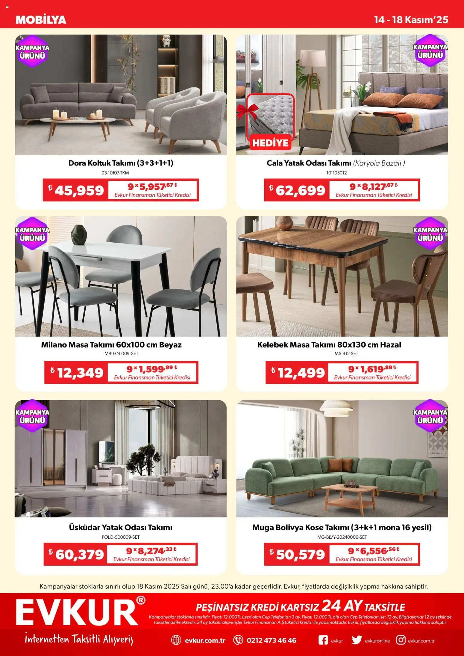 Evkur Muhteşem Fırsatlar - 14.11.2025 tarihinden itibaren geçerlidir | Sayfa: 10 | Ürünler: Yatak, Yatak odası takımı, Koltuk, Karyola