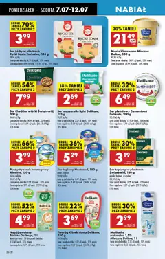 Biedronka gazetka od 07.07.2025 | Strona: 38 | Produkty: Napój owsiany, Szynka, Mozzarella, Ser cheddar