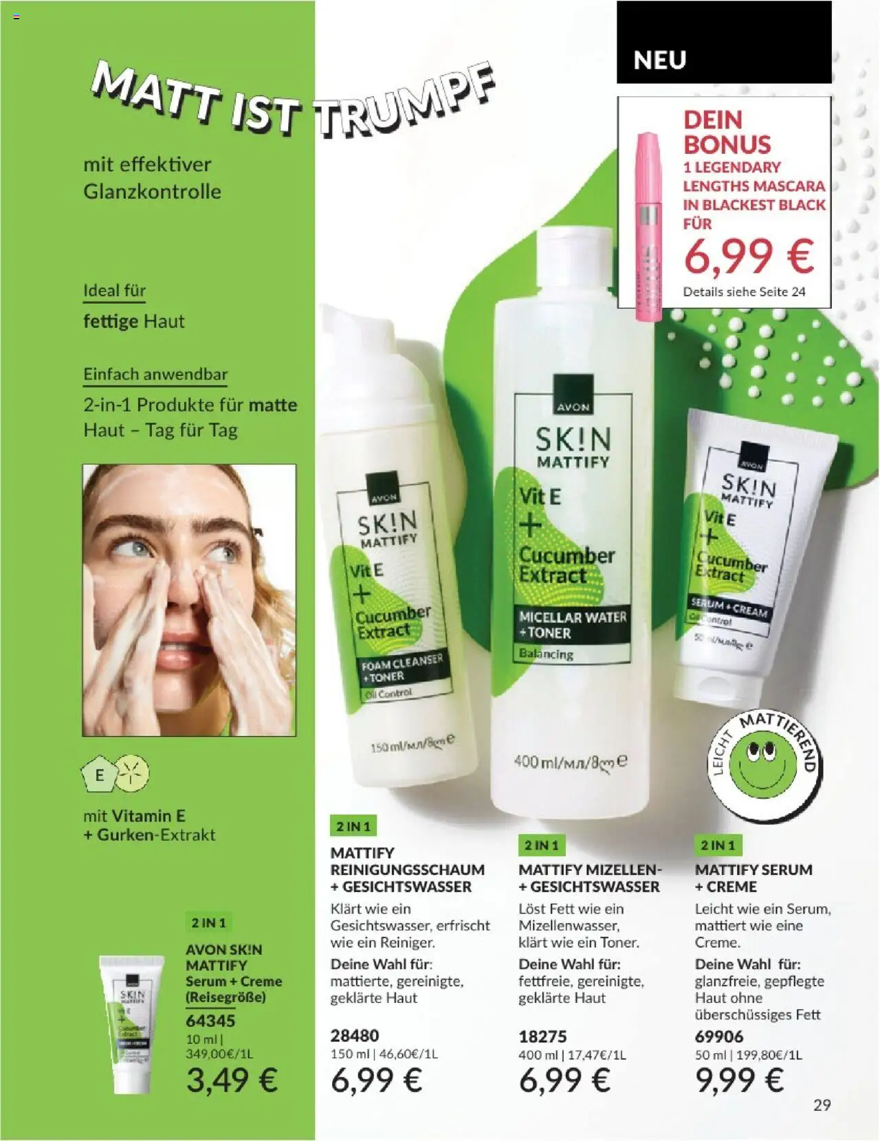 AVON Katalog August 2025 - gültig ab dem 01.08.2025 | Seite: 31 | Produkte: Toner, Creme, Mascara, Serum