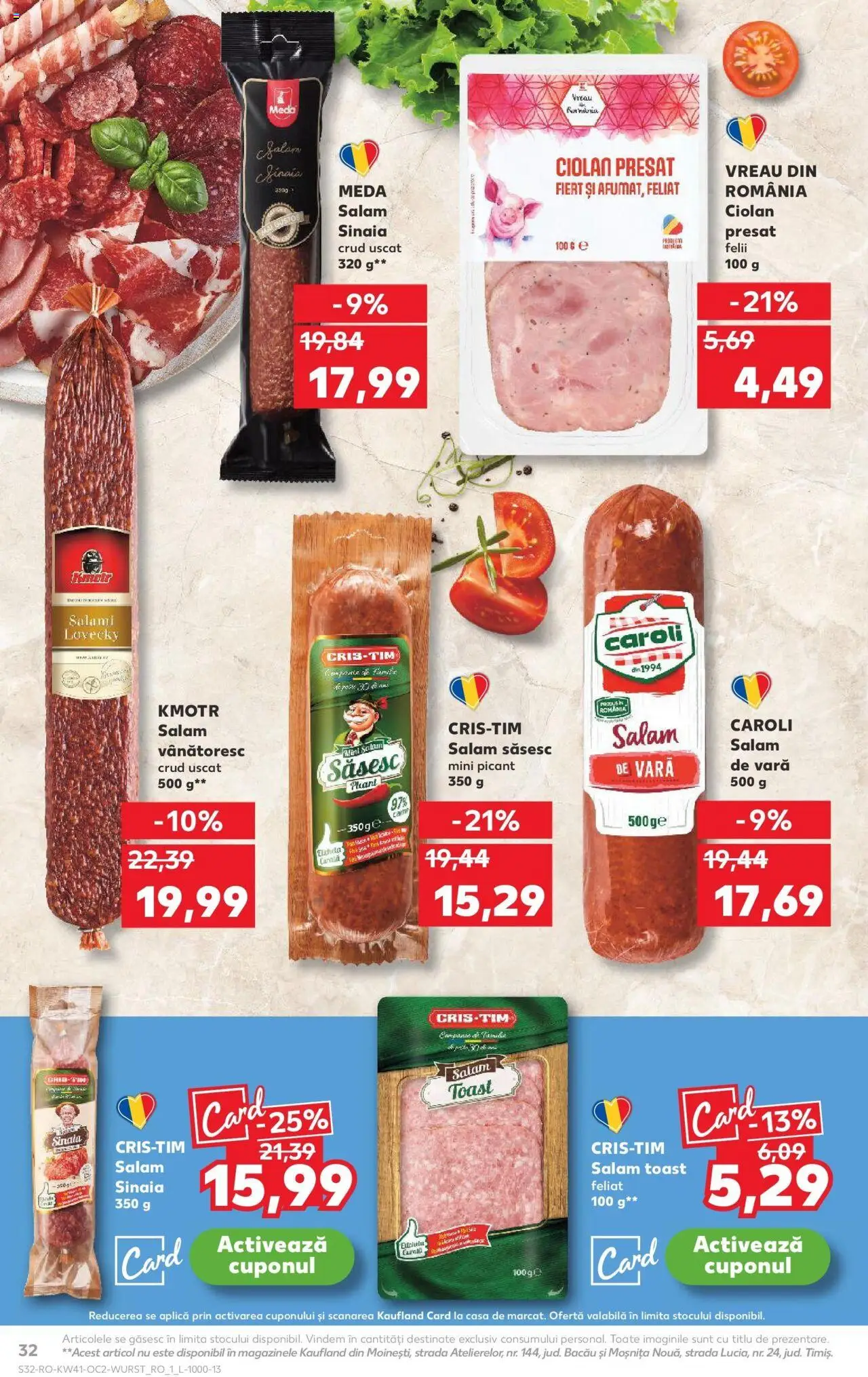Noul catalog Kaufland – valabil de la 08.10.2025 | Pagină: 32 | Produse: Salam