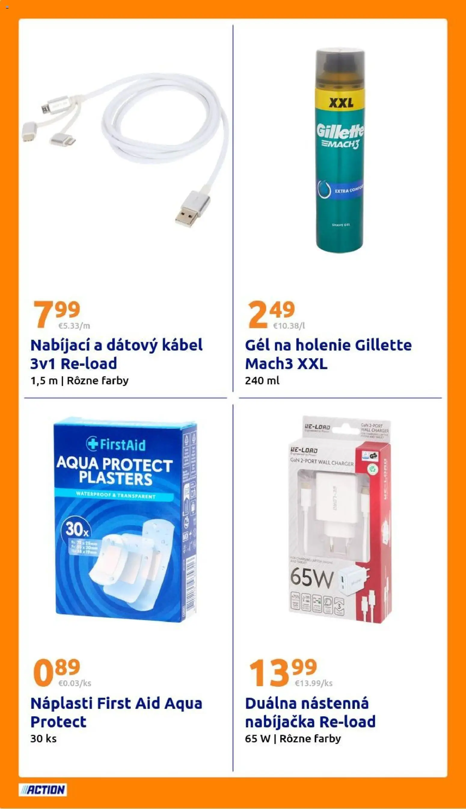 Nové Action akcie – leták je platný od 25.02.2026 | Strana: 24 | Produkty: Nabíjačka, Kábel