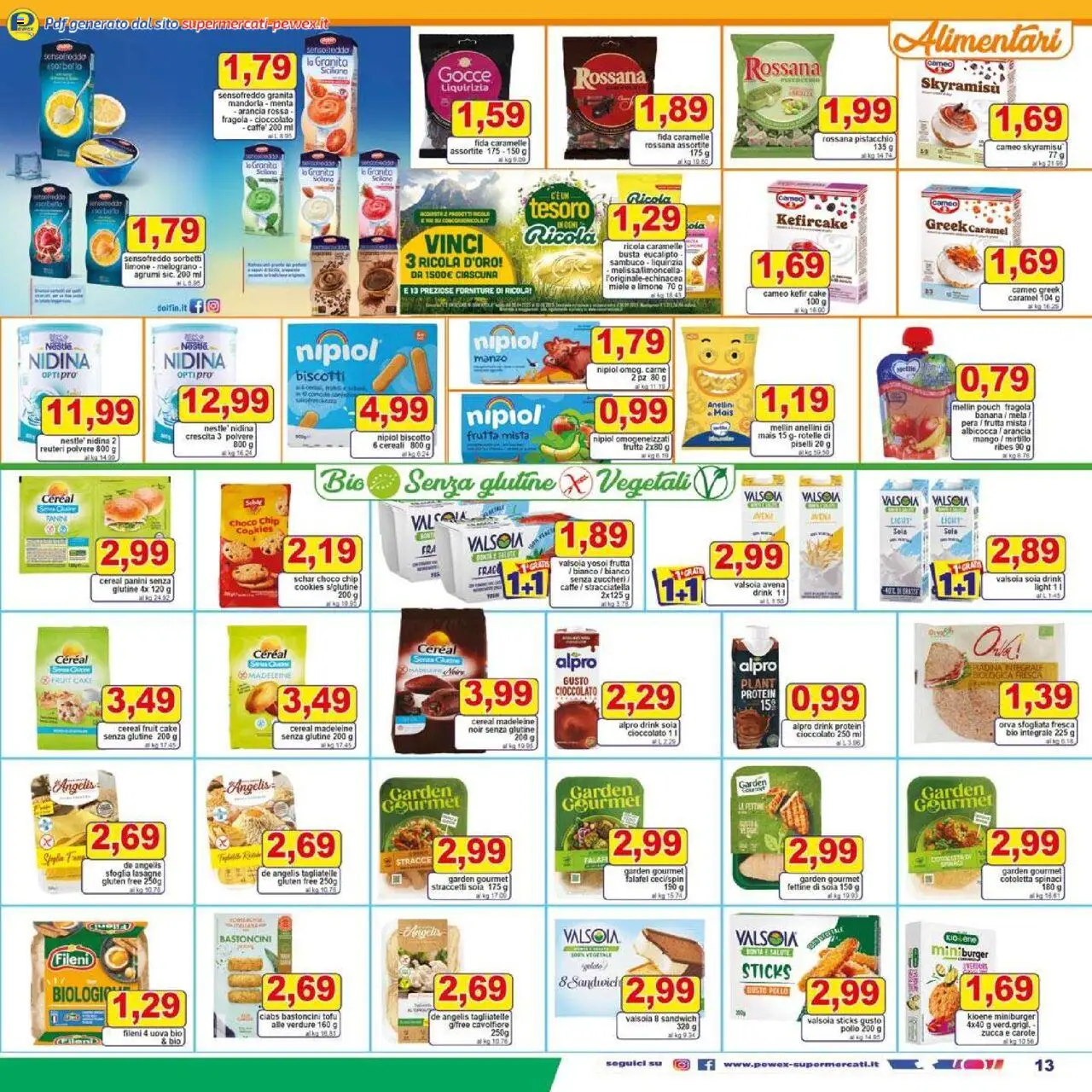 Volantino Pewex del 13.06.2025 | Pagina: 13 | Prodotti: Verdure, Limone, Piselli, Stracciatella