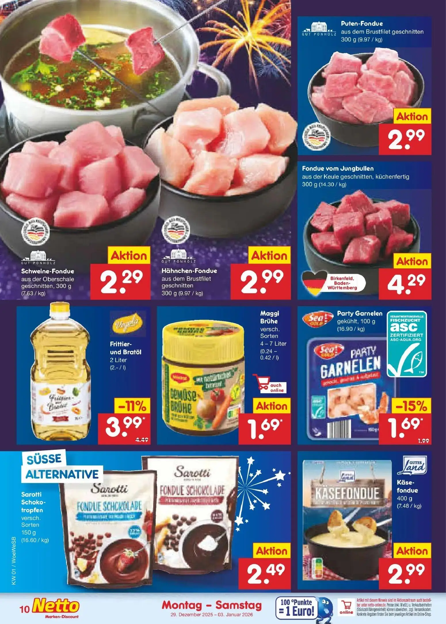 Netto Marken-Discount prospekt Katzweiler	 – gültig ab 28.12.2025 | Seite: 10 | Produkte: Maggi, Schokolade, Gemüse, Fondue