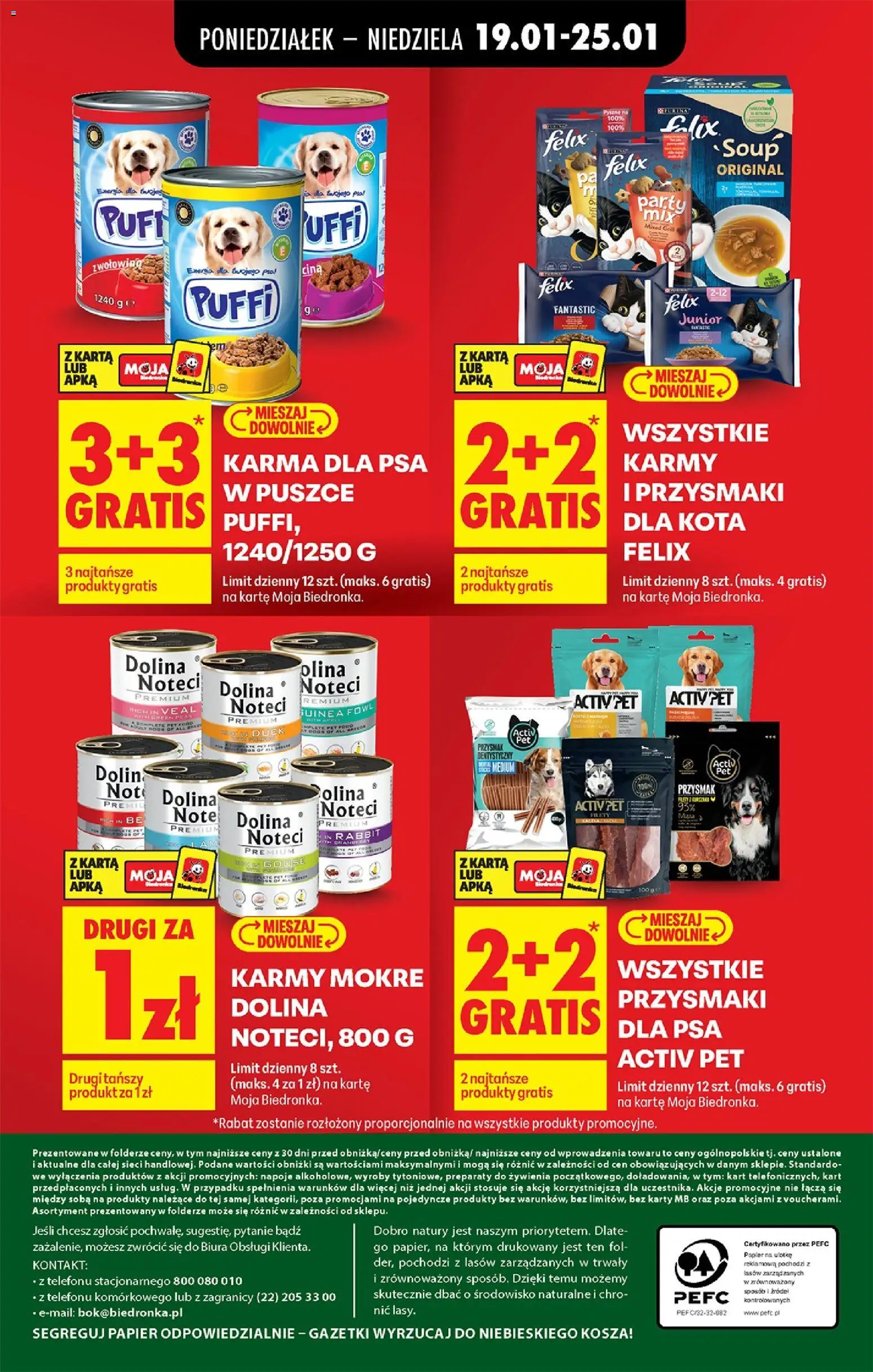 Biedronka gazetka od 19.01.2026 | Strona: 84 | Produkty: Przysmaki dla kota, Napoje, Karma dla psa, Karma dla psa w puszce