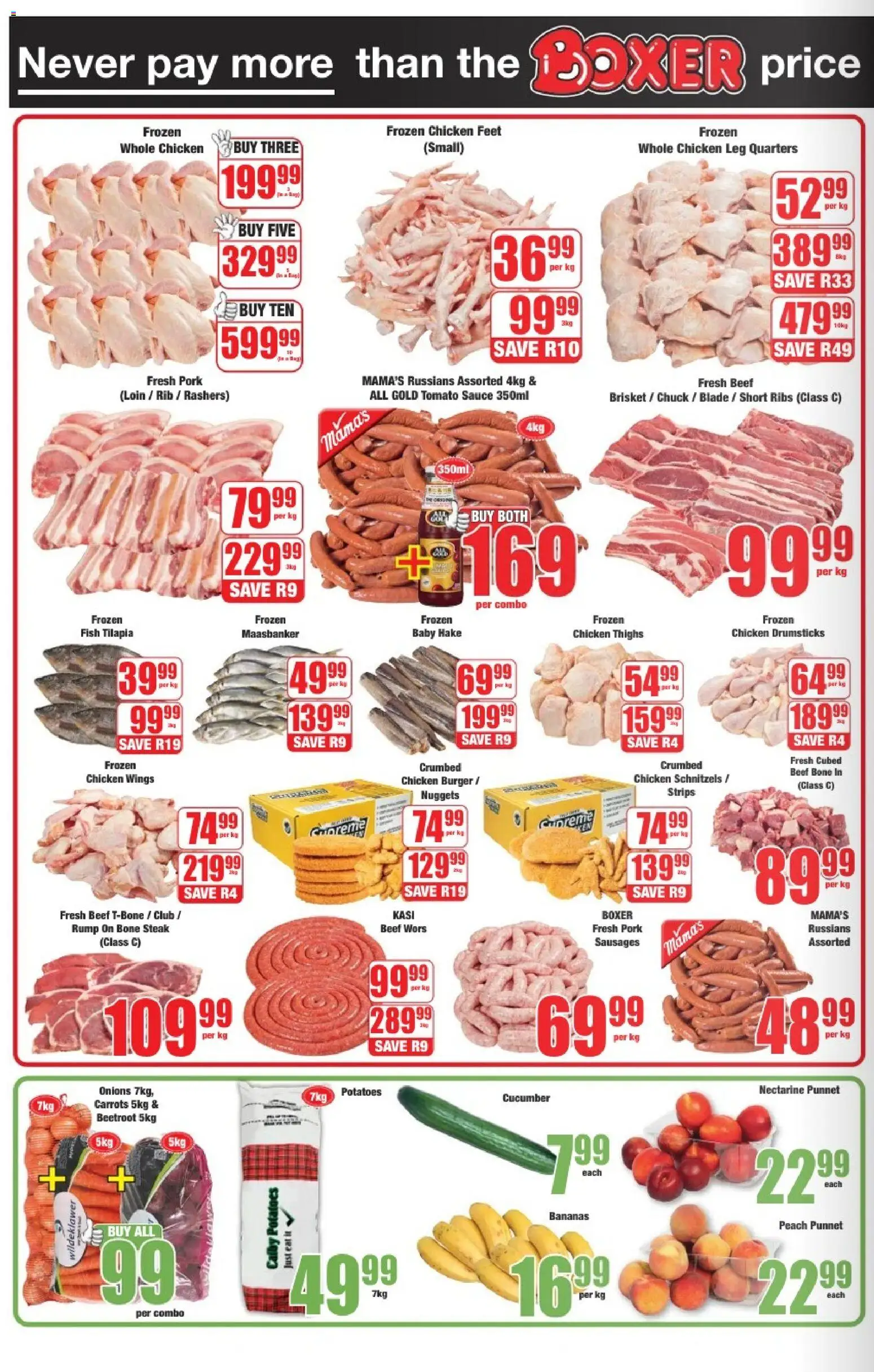 New Boxer catalogue – valid from 04.12.2025 | Page: 2 | Products: Steak, Magdalenas, Potatoes, Peach