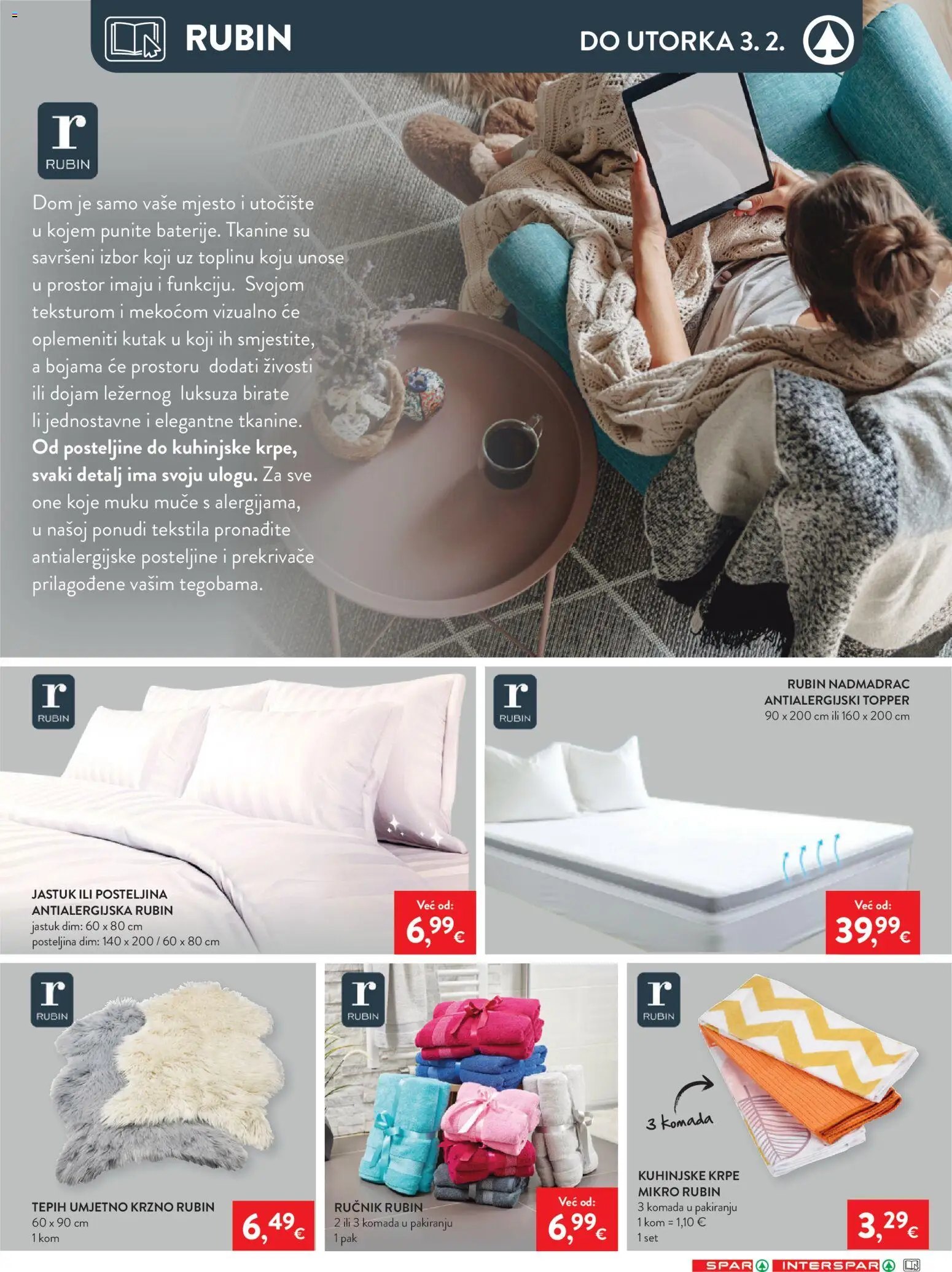 Spar katalog | vrijedi od 21.01.2026 | Stranica: 29 | Proizvodi: Jastuk, Tepih, Kuhinjske krpe, Nadmadrac