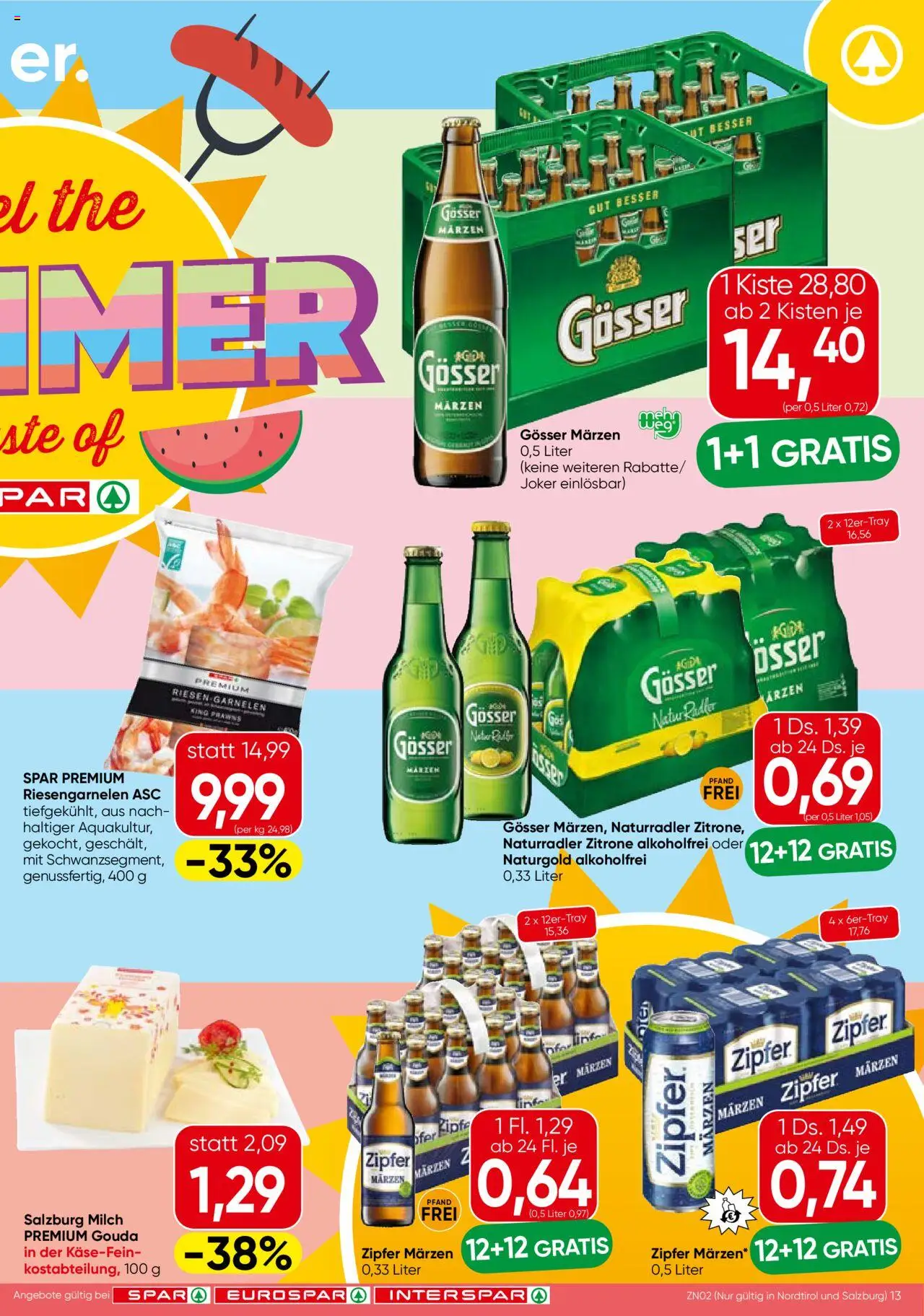 Spar Flugblatt - Salzburg gültig ab 31.07.2025 | Seite: 13 | Produkte: Zitrone, Milch