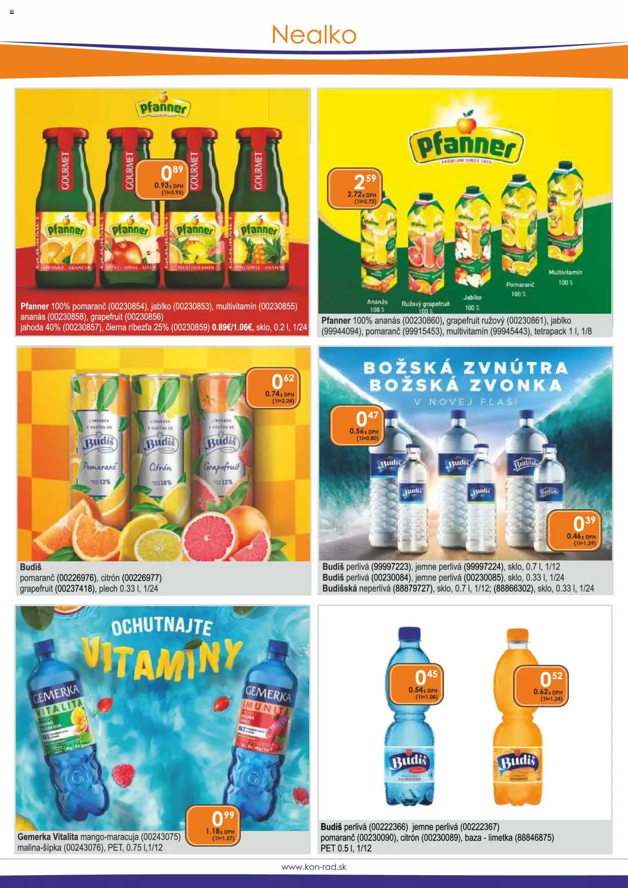 KON - RAD leták │ platný od 01.08.2025 | Strana: 25 | Produkty: Limetka, Ananás, Grapefruit, Gemerka