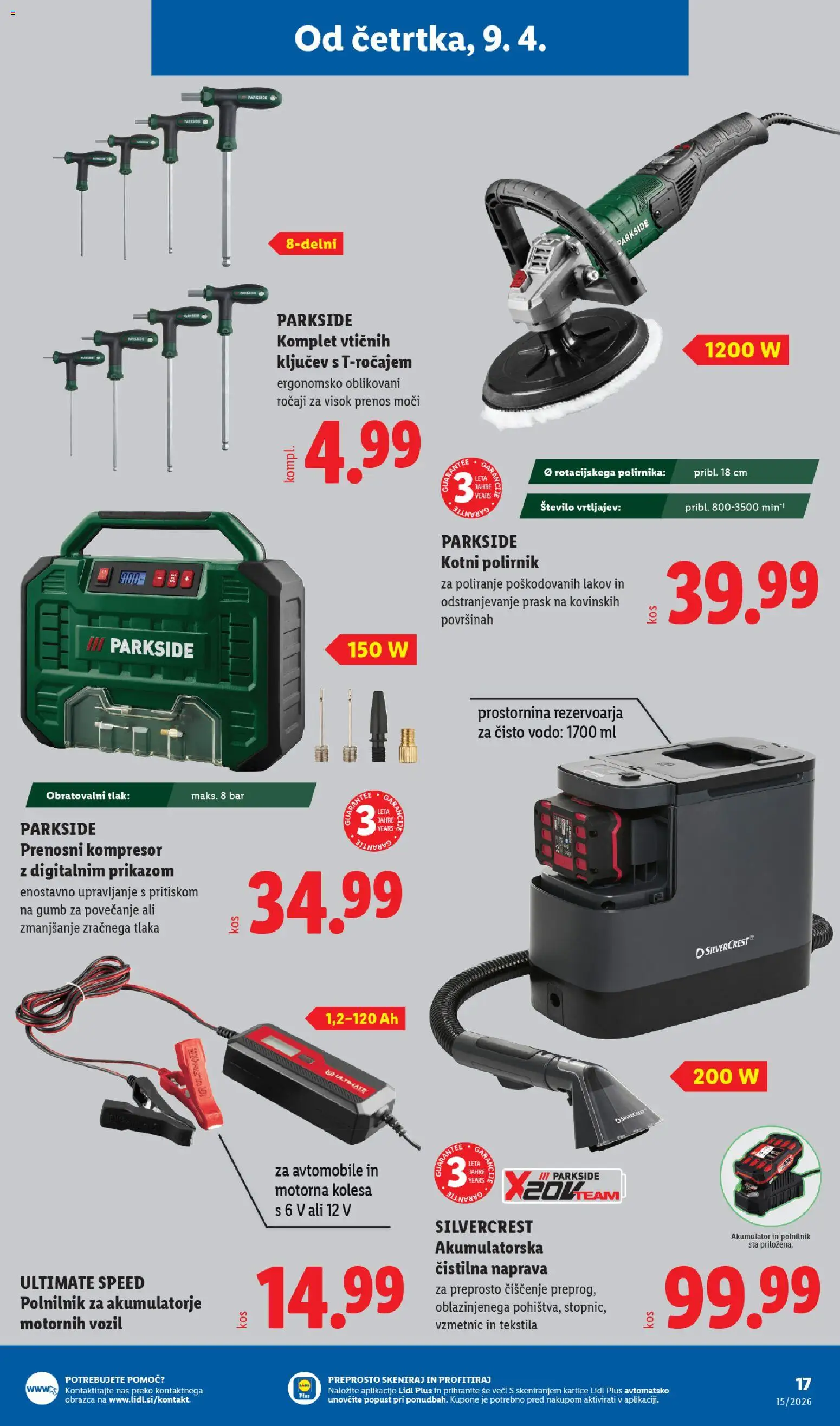 Novi Lidl katalog ponudbe – veljaven od 09.04.2026 | Stran: 31 | Izdelki: Akumulator, Polnilnik
