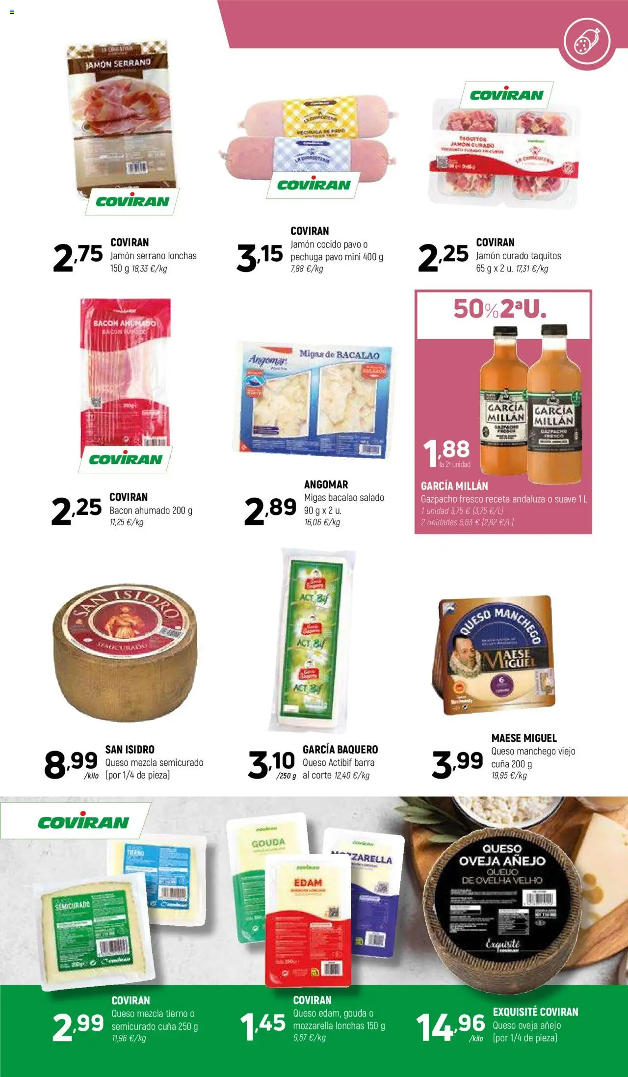 Coviran ofertas │ válido desde el 03.06.2025 | Página: 5 | Productos: Jamón serrano, Queso, Gazpacho, Cuna