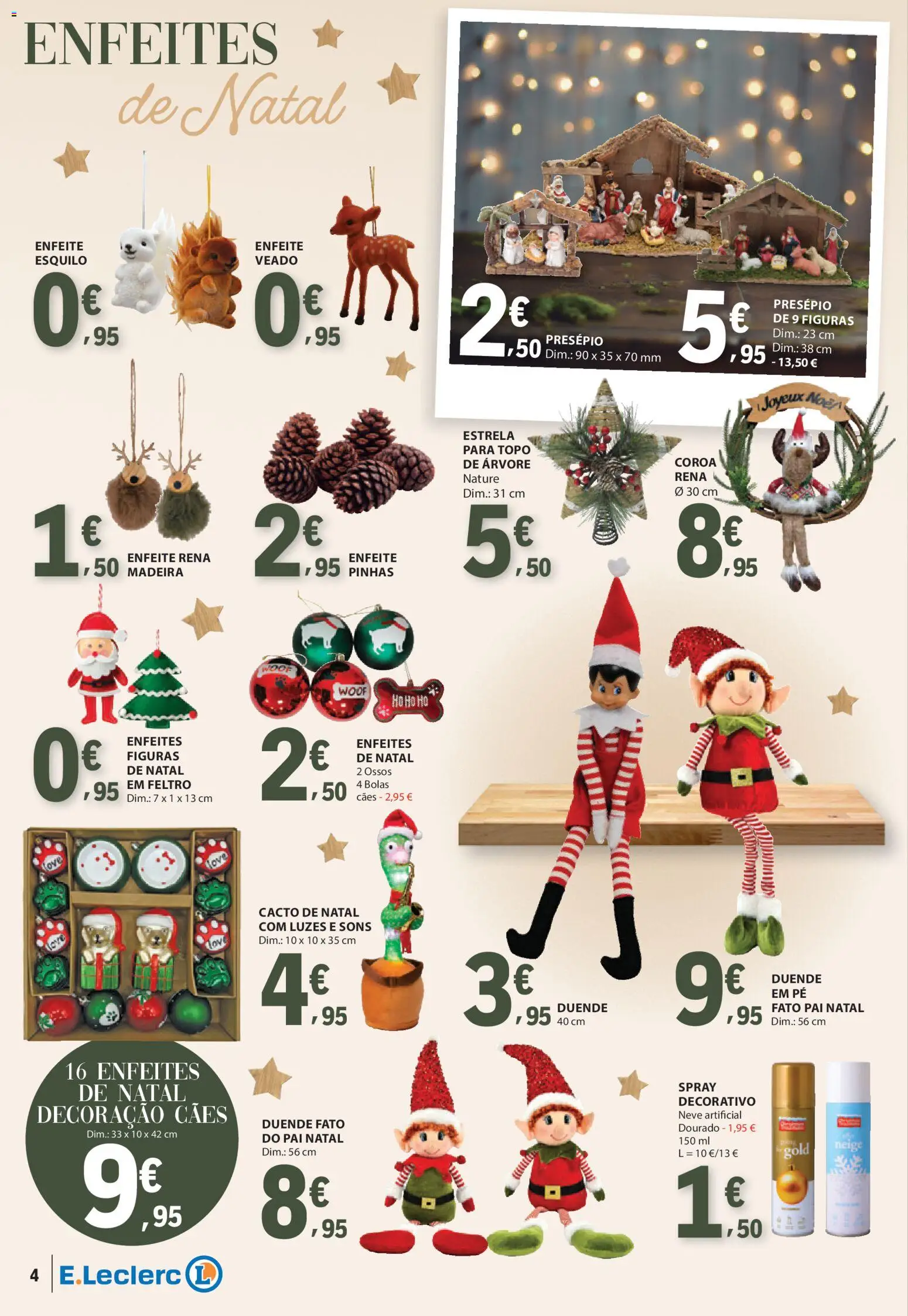 E.Leclerc - Folheto Natal │ válido de 04.11.2025 | Página: 4 | Produtos: Enfeites de natal, Fato