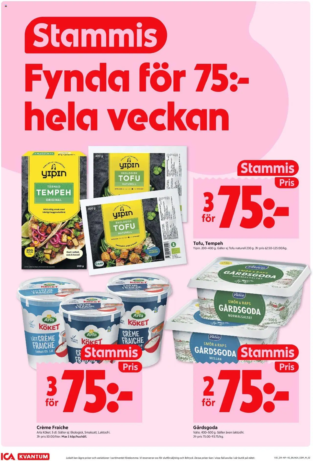 ICA Kvantum reklamblad aktuell från 25.08.2025 | Sida: 12 | Produkter: Galler, Creme fraiche, Smör