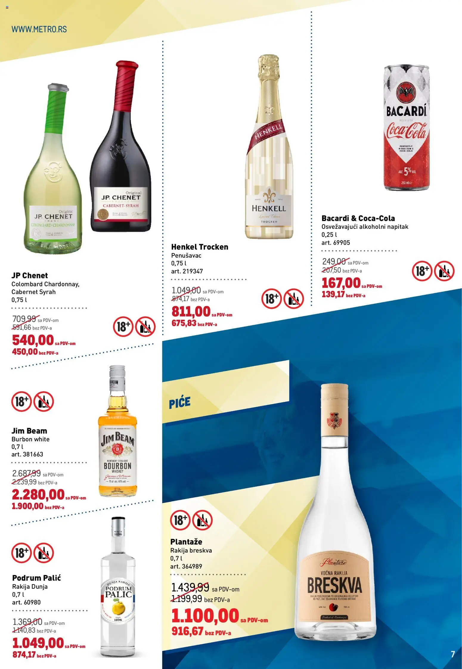 Metro katalog - važi od 05.02.2026 | Strana: 7 | Proizvode: Burbon, Chardonnay, Rakija, Breskva