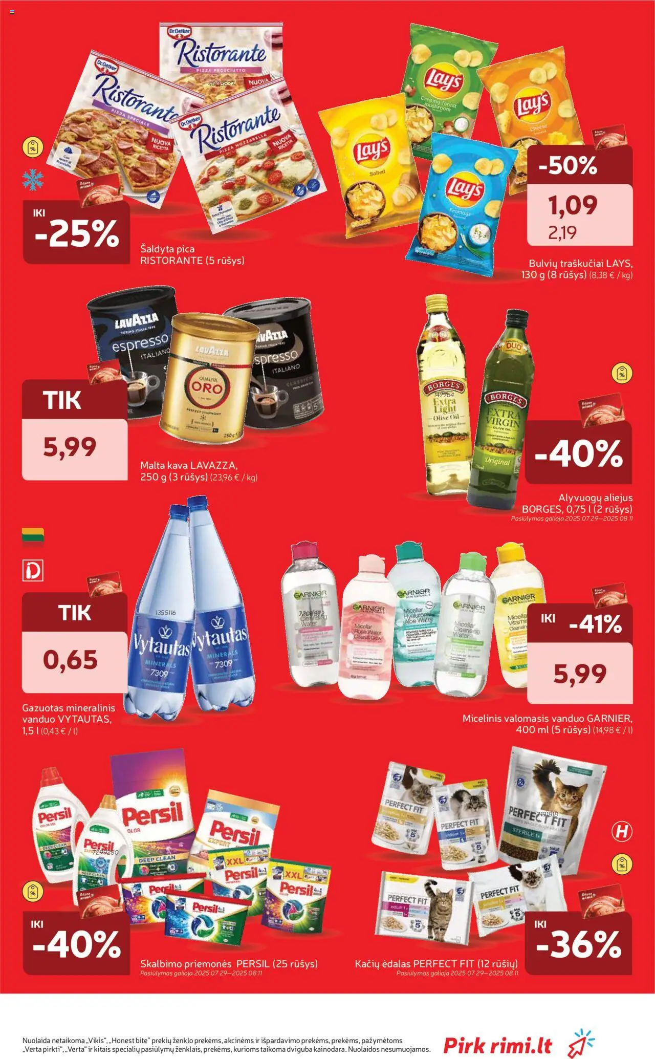 Rimi leidinys│galioja nuo 05.08.2025 | Puslapis: 3 | Prekių: Aliejus, Kava, Pica, Mineralinis vanduo