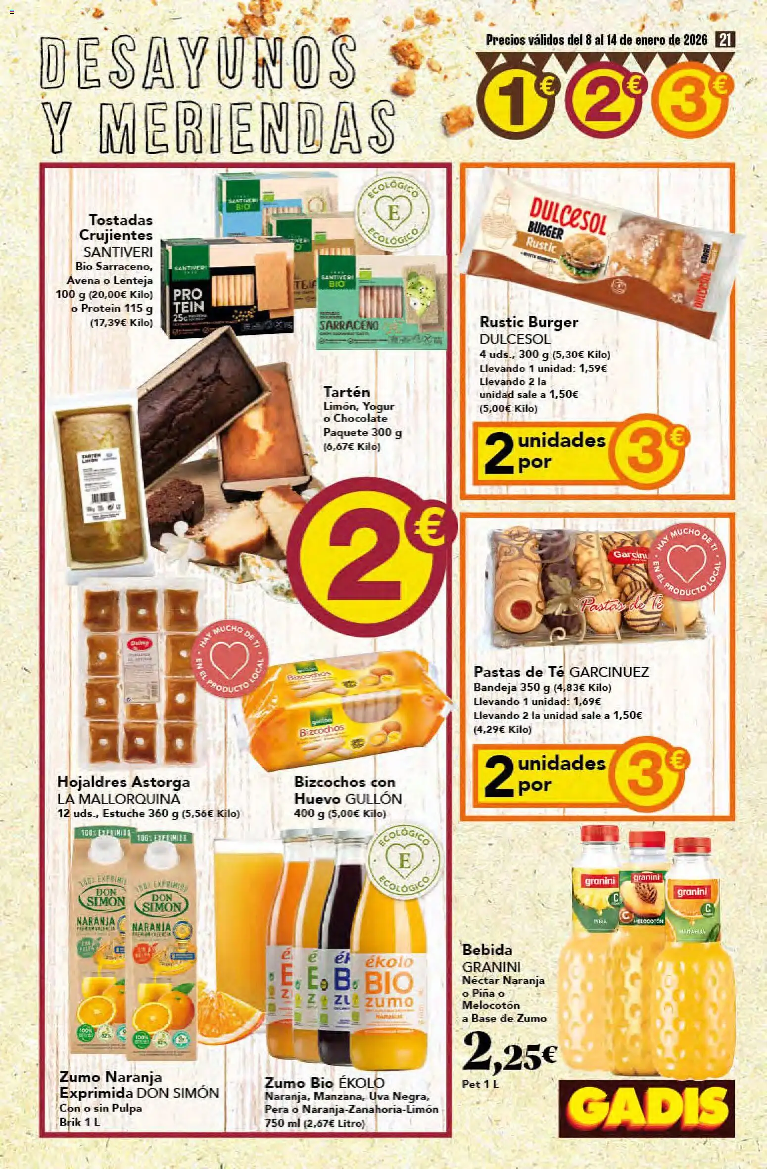 Gadis - folleto │ válido desde el 08.01.2026 | Página: 21 | Productos: Yogur, Piña, Té, Néctar