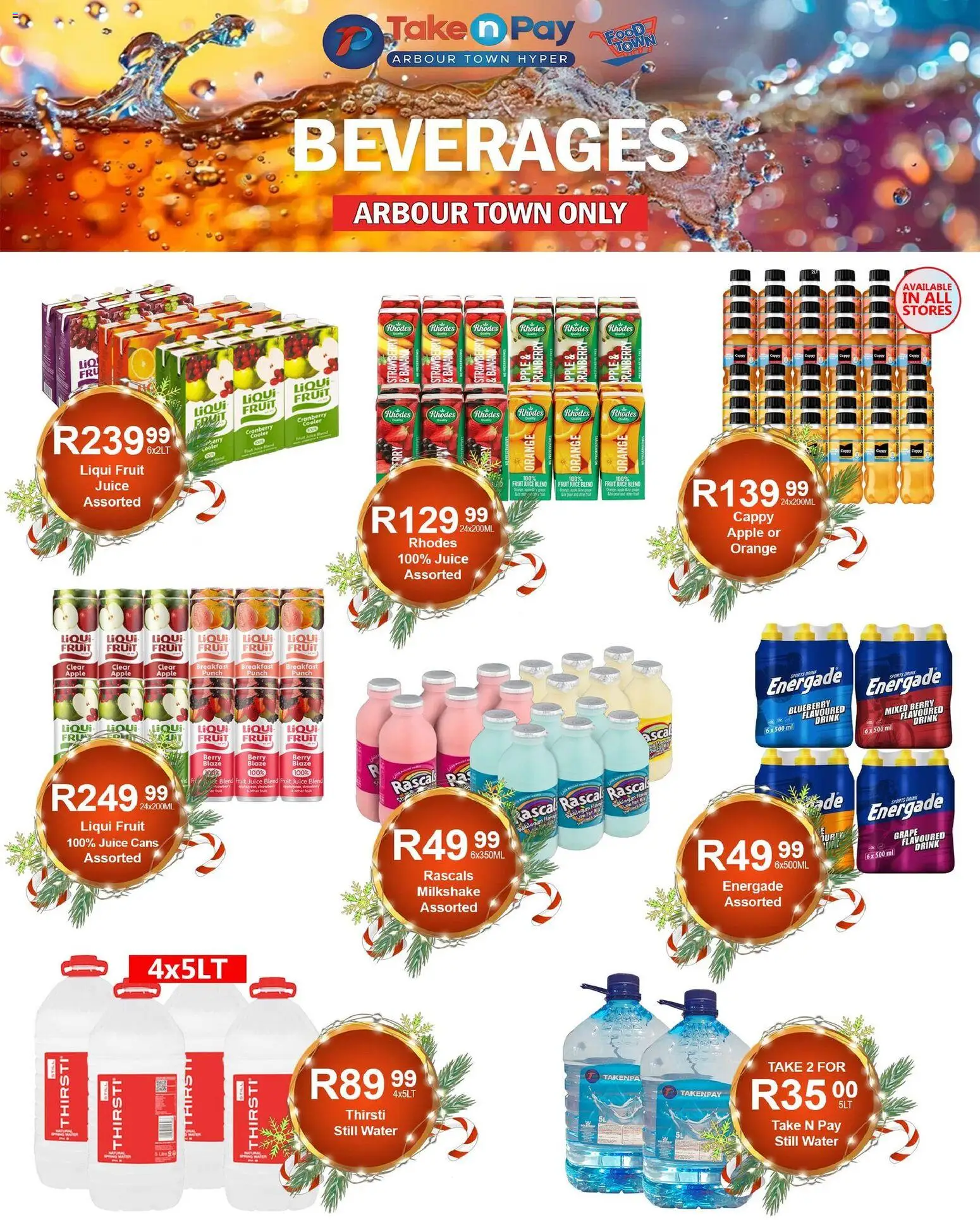 New Take n Pay catalogue – valid from 08.12.2025 | Page: 34 | Products: Cesto para colada, Juice, Water, Fruit