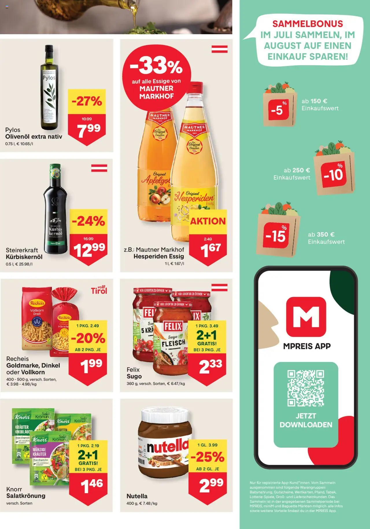 MPREIS Dellach im Drautal gültig ab 31.07.2025 | Seite: 9 | Produkte: Salat, Knoblauch, Kürbis, Jääkaappipakastin