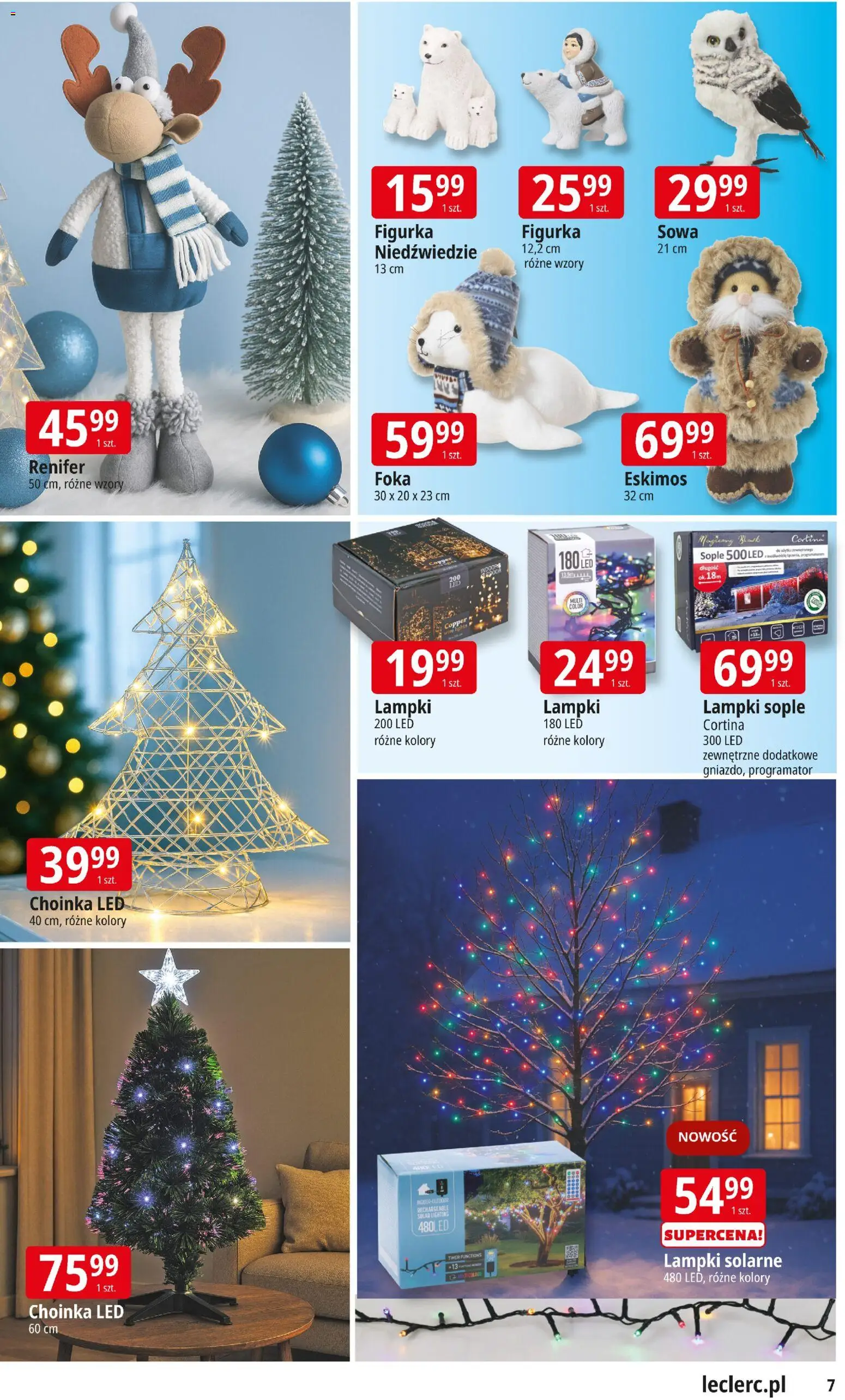 E.Leclerc Gazetka - Tychy od 12.11.2025 | Strona: 7 | Produkty: Choinka, Lampki