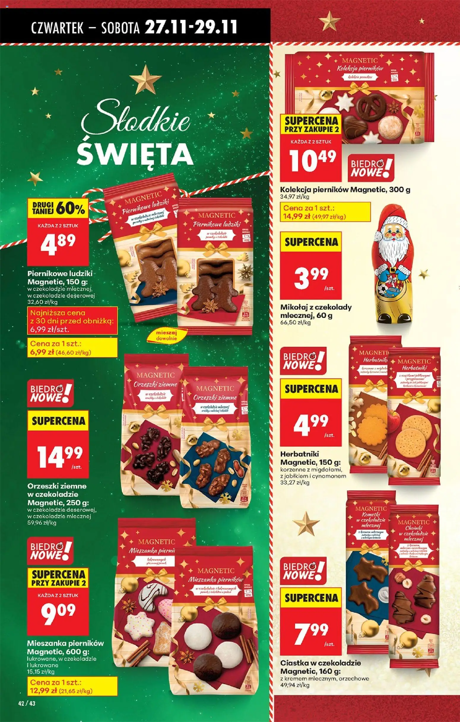 Biedronka Black Friday od 27.11.2025 | Strona: 50 | Produkty: Magnetic, Czekolady, Herbatniki, Ciastka