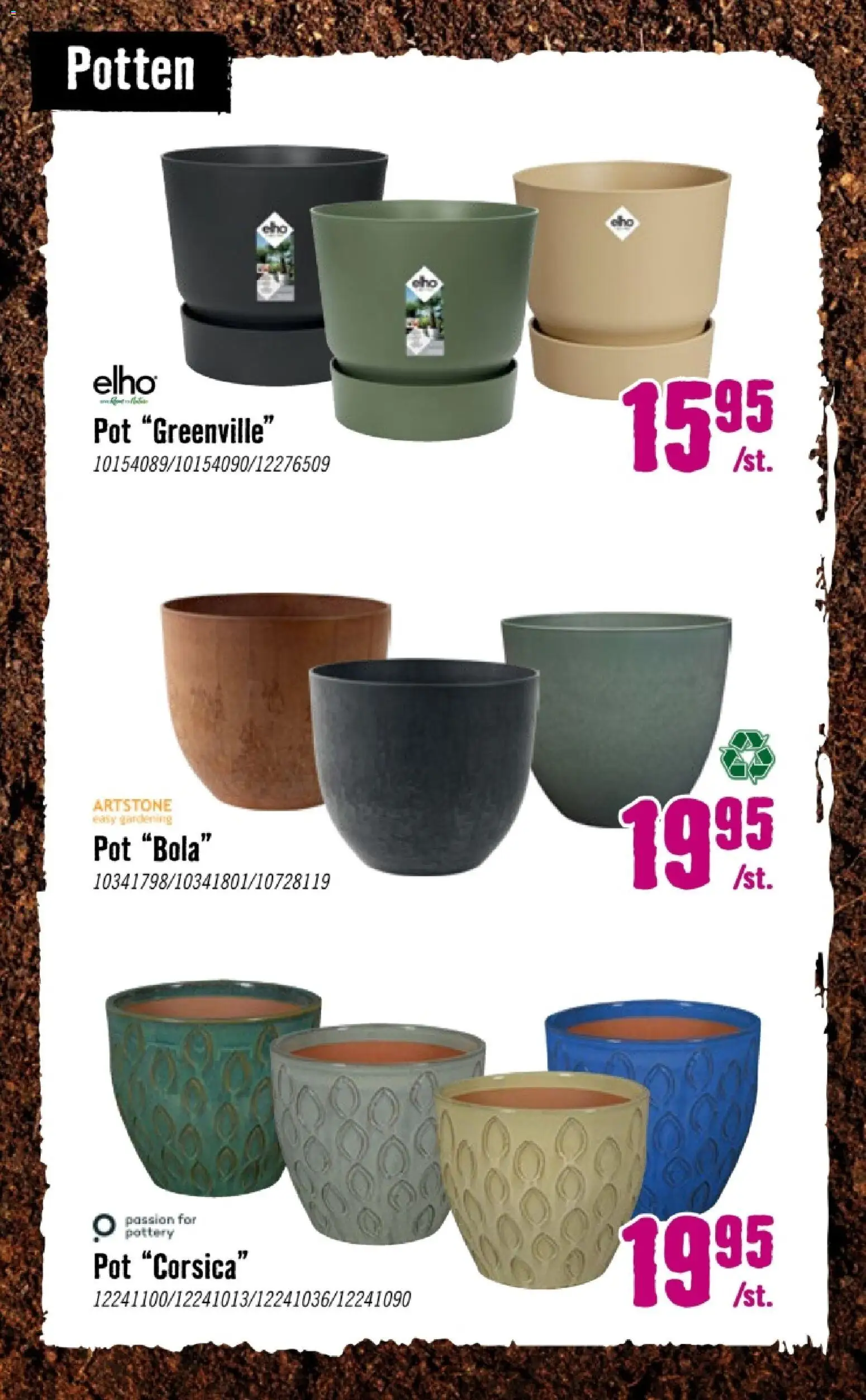 {H1} | Pagina: 23 | Producten: Pot