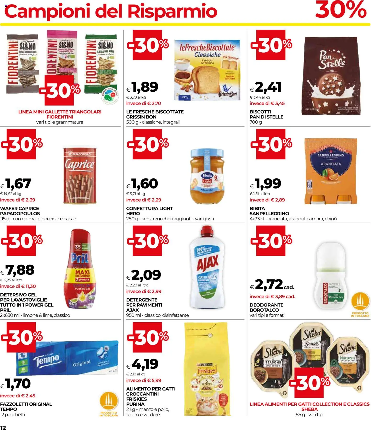 Volantino COOP del 07.01.2026 | Pagina: 12 | Prodotti: Detergente, Manzo, Nocciole, Bibita