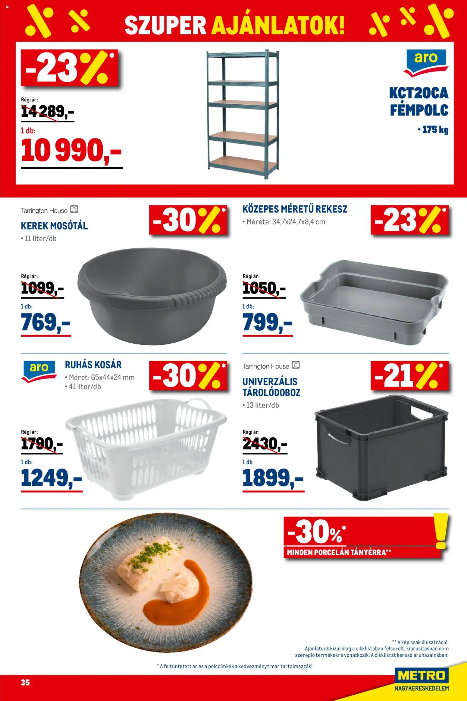 Metro akciós ujság - amely érvényes a következő dátumtól: 02.01.2026 | Oldal: 35 | Termékek: Tárolódoboz, Kosár