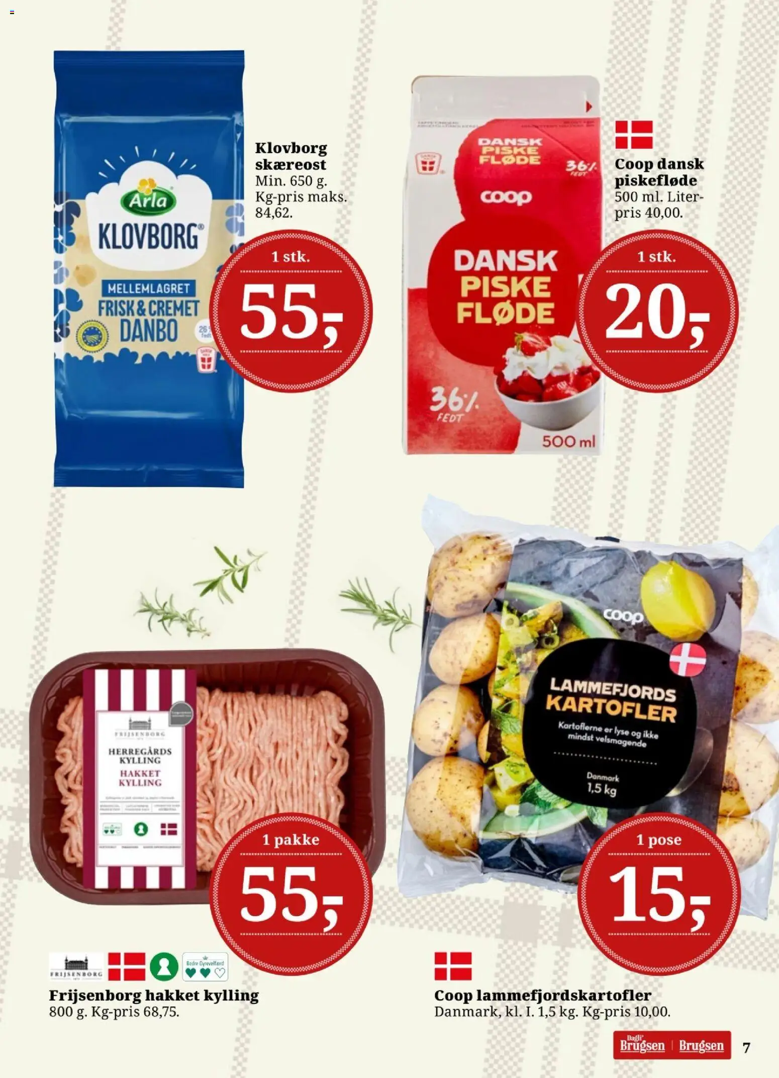 Dagli'Brugsen tilbudsavis – gyldig fra 13.03.2026 | Side: 8 | Produkter: Fløde, Kartofler