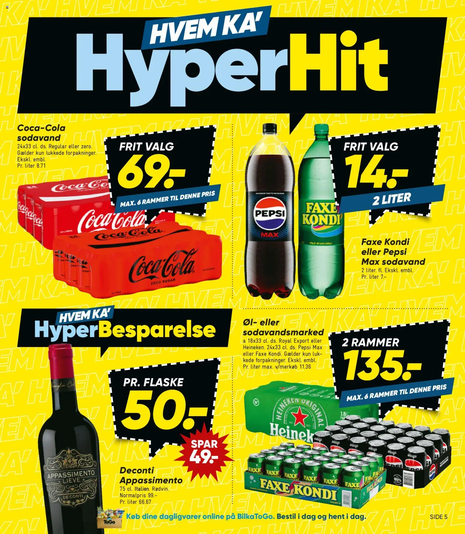 Bilka tilbudsavis – gyldig fra 27.02.2026 | Side: 5 | Produkter: Rammer, Øl, Faxe Kondi, Pepsi