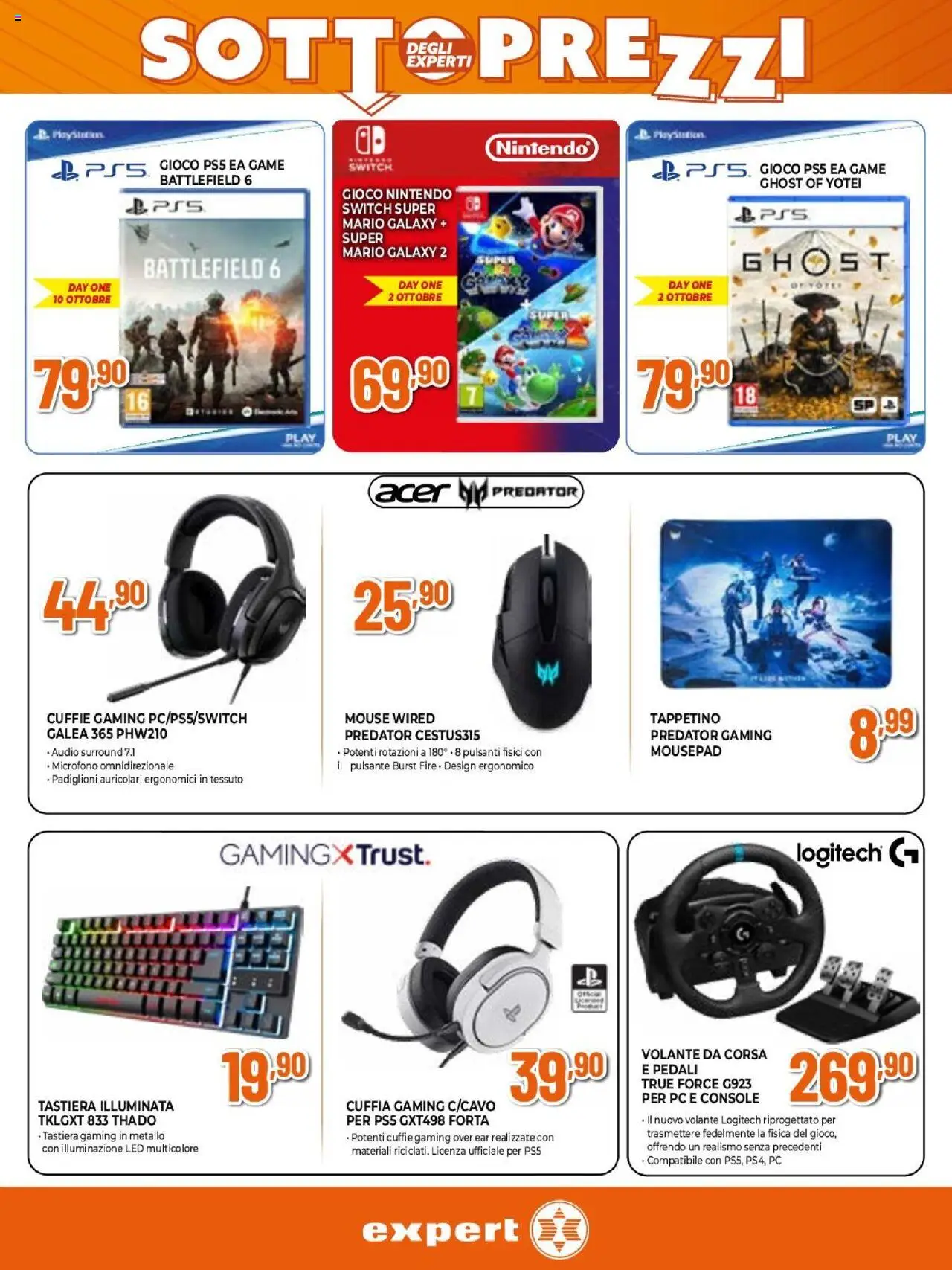Volantino Expert del 02.10.2025 | Pagina: 12 | Prodotti: PC, Tastiera, Audio, Gioco