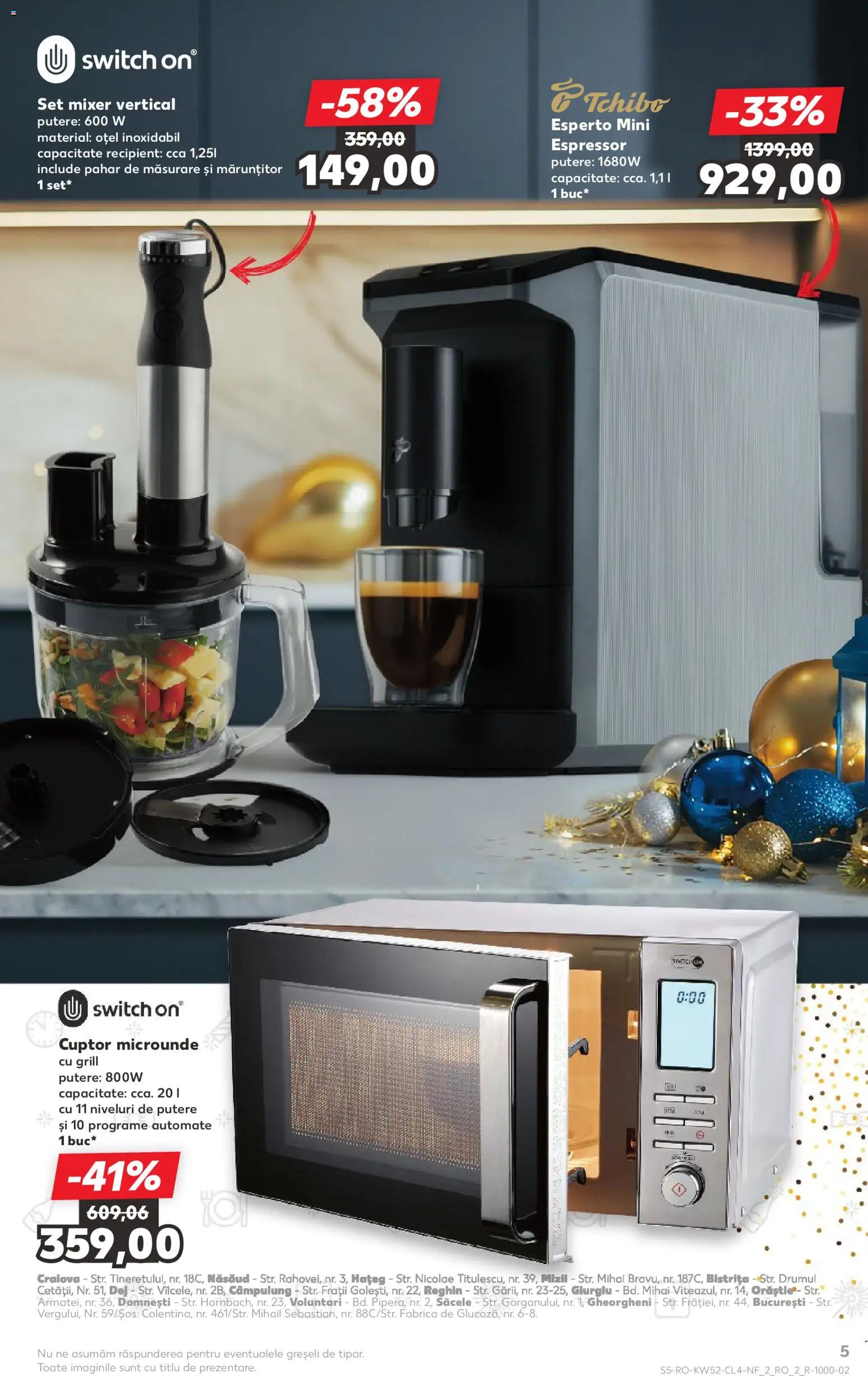 Noul catalog Kaufland – valabil de la 24.12.2025 | Pagină: 5 | Produse: Espressor, Blender, Cuptor, Grill