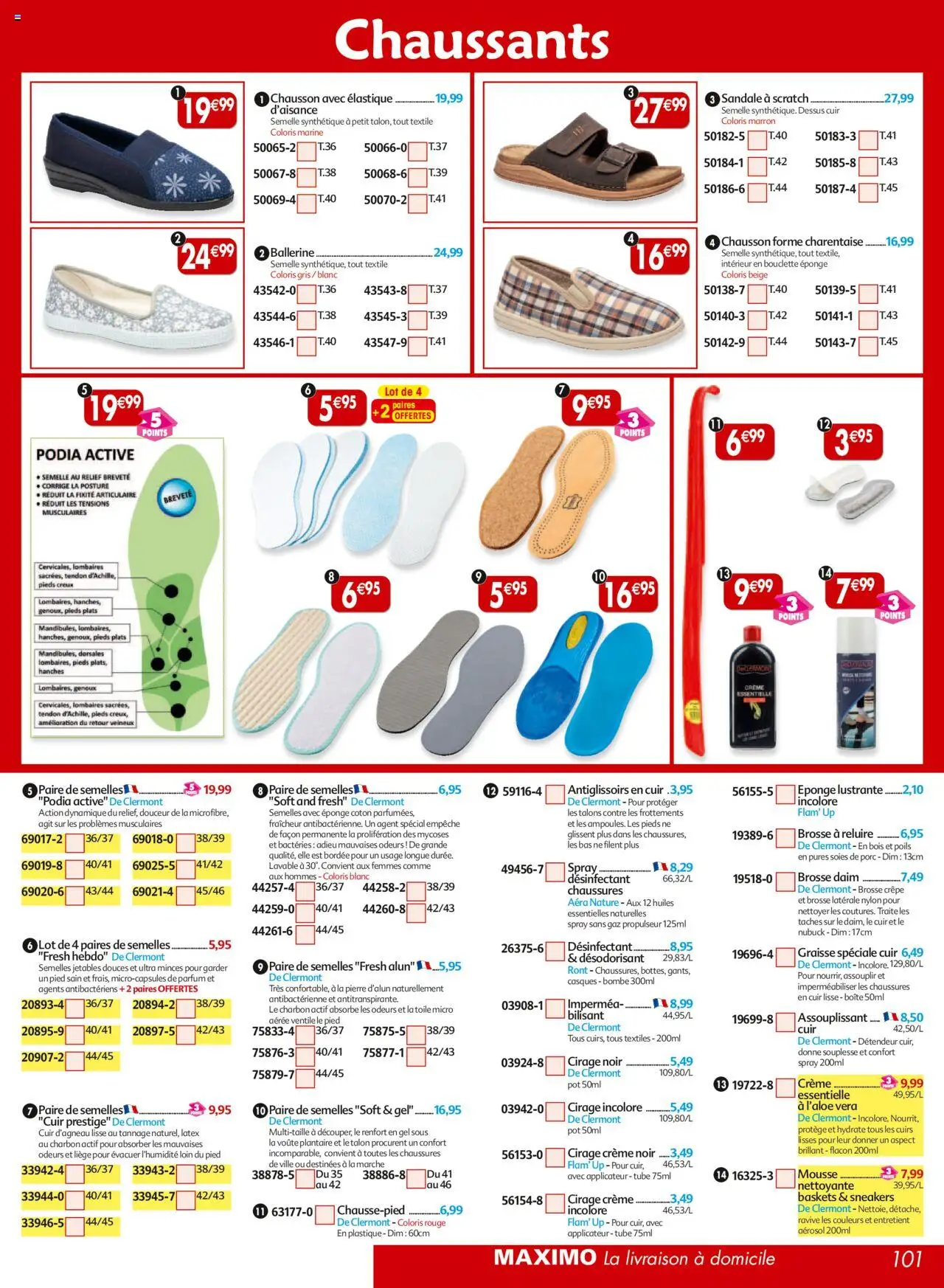  | Page: 101 | Produits: Coton, Eponge, Brosse, Ballerine