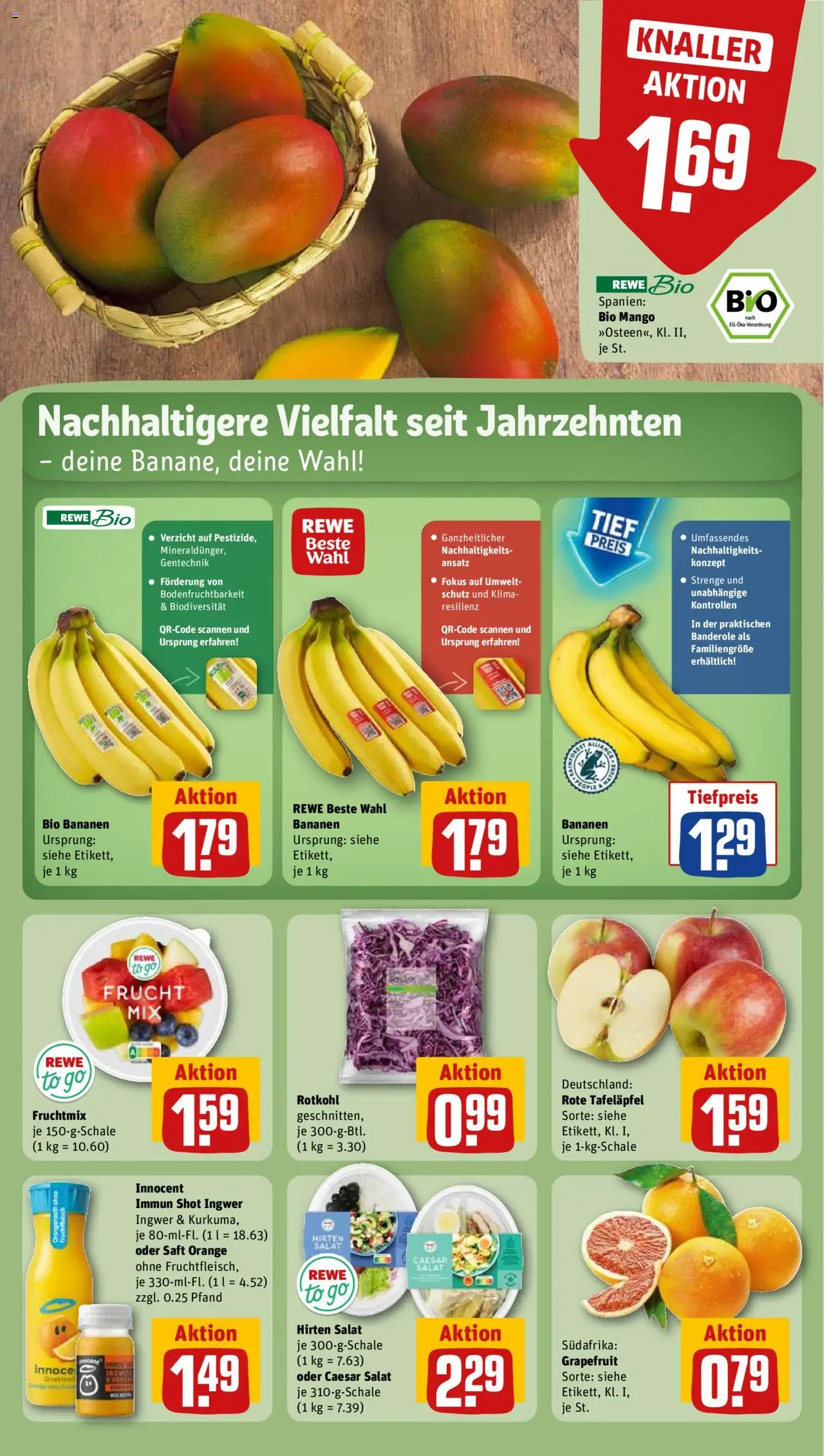Rewe ihr Kaufpark Prospekt 	 – gültig ab 29.09.2025 | Seite: 4 | Produkte: Rotkohl, Mango, Saft, Salat