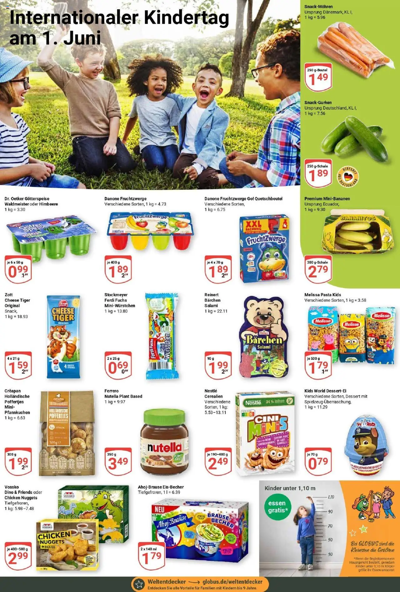 Globus prospekt Idar-Oberstein	 - gültig ab dem 25.05.2025 | Seite: 18 | Produkte: Fruchtzwerge, Pfannkuchen, Nutella, Himbeere
