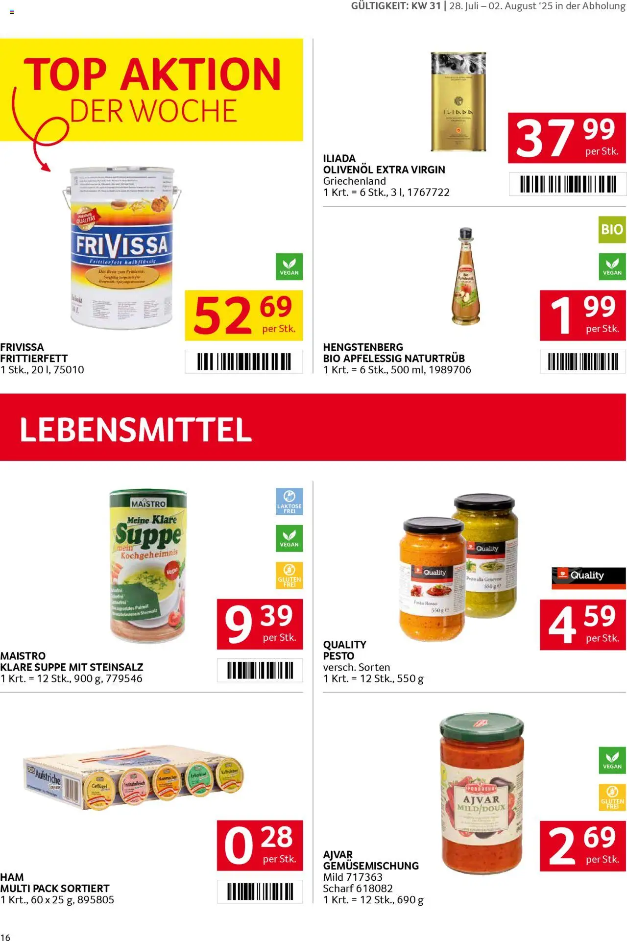 Transgourmet Flugblatt gültig ab 27.07.2025 | Seite: 16 | Produkte: Libacomb