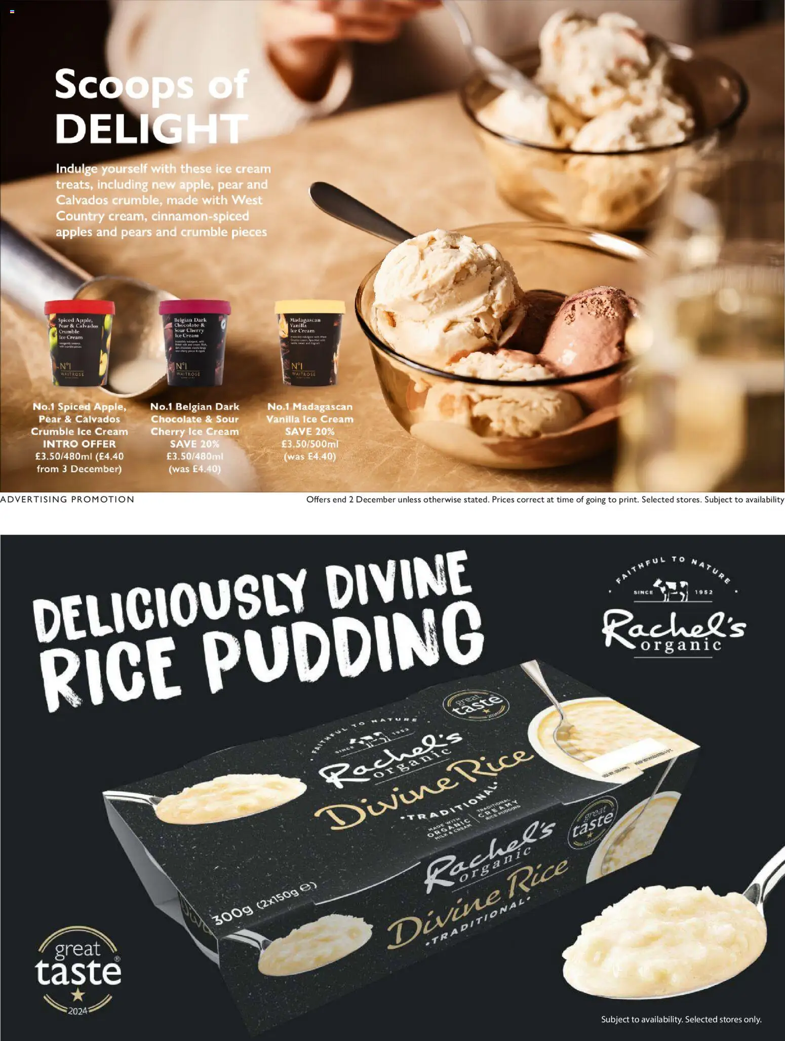 {H1} | Page: 12 | Products: Apples, Ice cream, Pudding, Vanilla