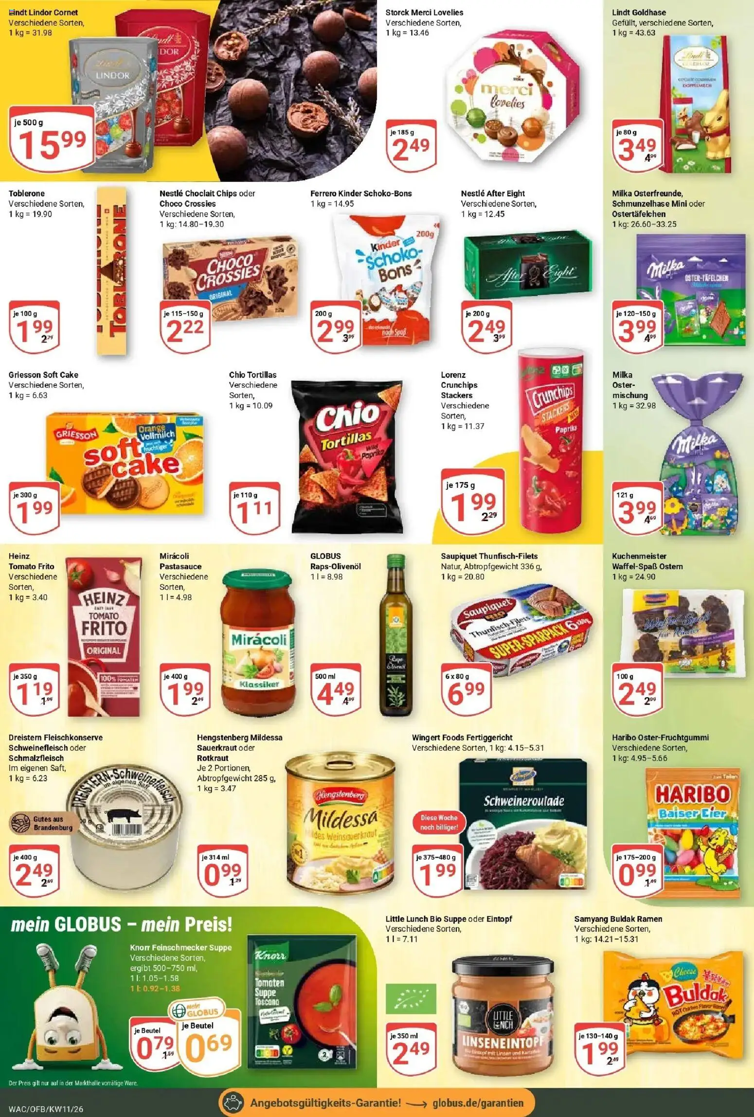 Globus prospekt Markkleeberg	 – gültig ab 09.03.2026 | Seite: 11 | Produkte: Merci, Tomaten, Paprika, Lindt