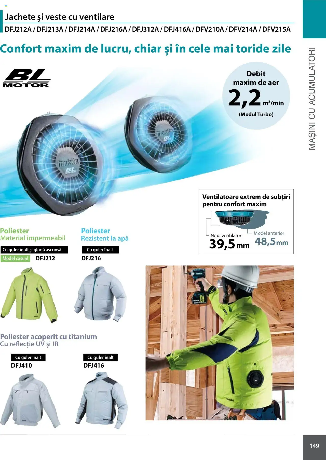 Noul catalog Makita – valabil de la 08.01.2025 | Pagină: 149 | Produse: Ventilator, Apă
