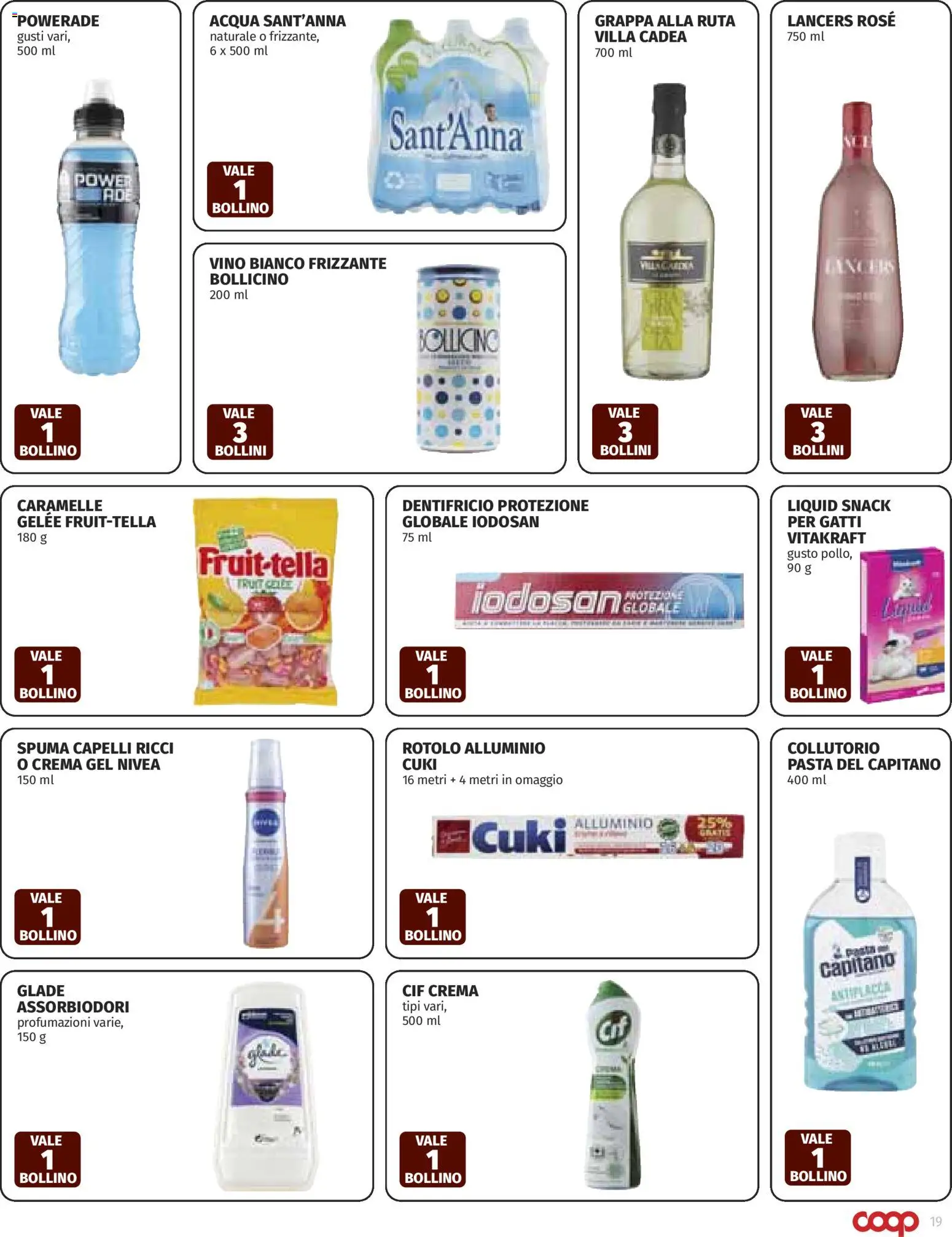 Volantino COOP del 05.03.2026 | Pagina: 19 | Prodotti: Crema, Acqua, Vino, Pasta