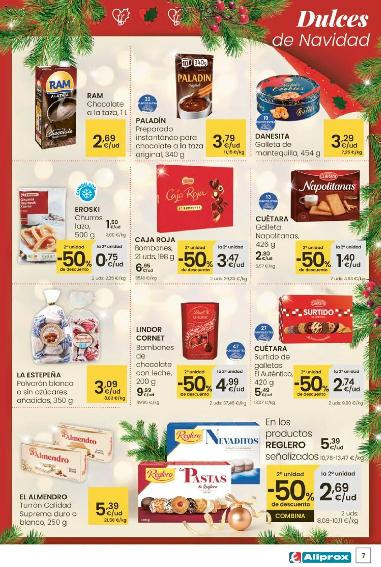 Eroski - Aliprox │ válido desde el 18.12.2025 | Página: 7 | Productos: Chocolate, Galletas, Caja
