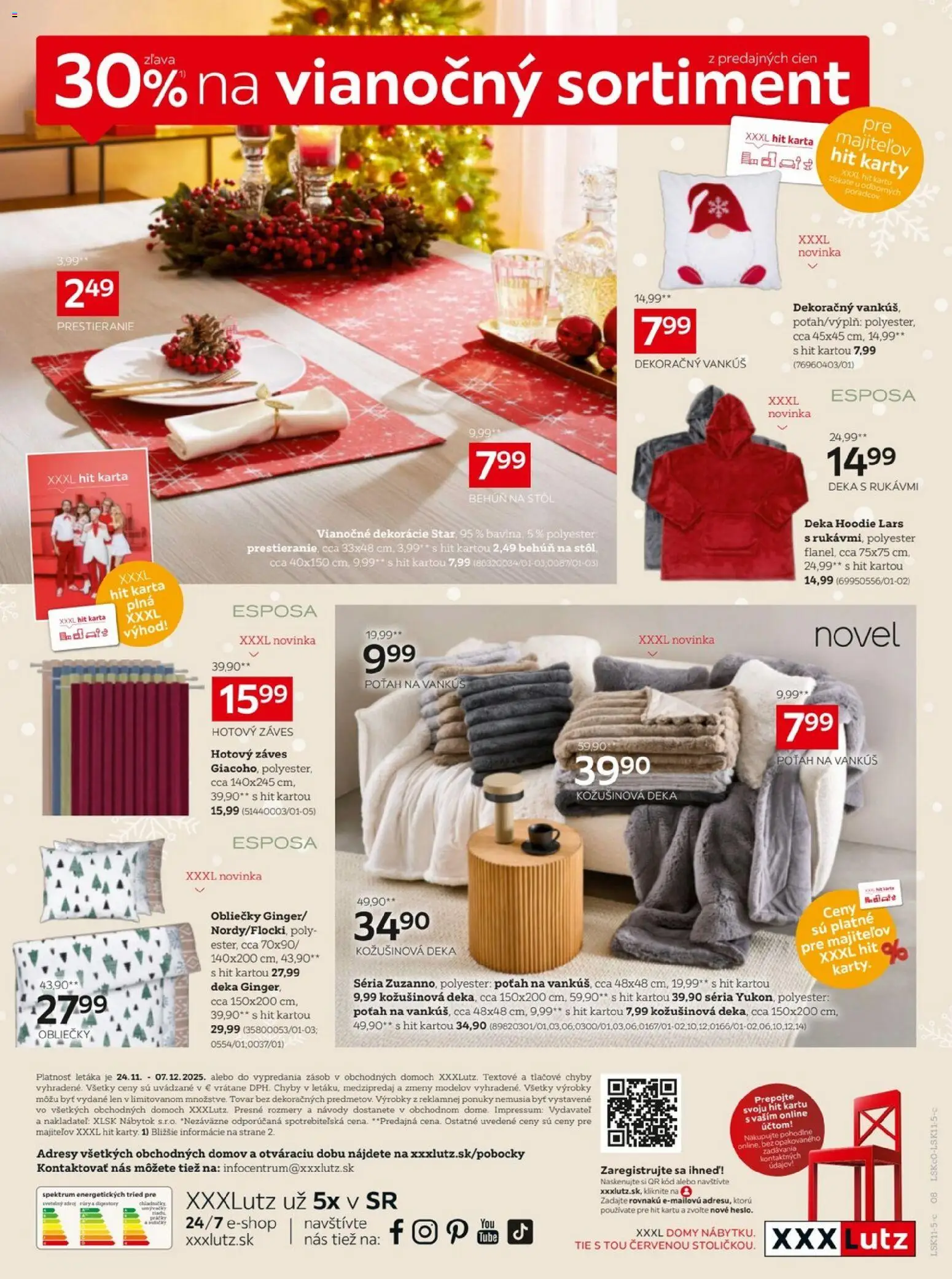 Nové XXXLutz akcie – leták je platný od 24.11.2025 | Strana: 20 | Produkty: Nábytok, Obliečky, Vankúš, Stôl