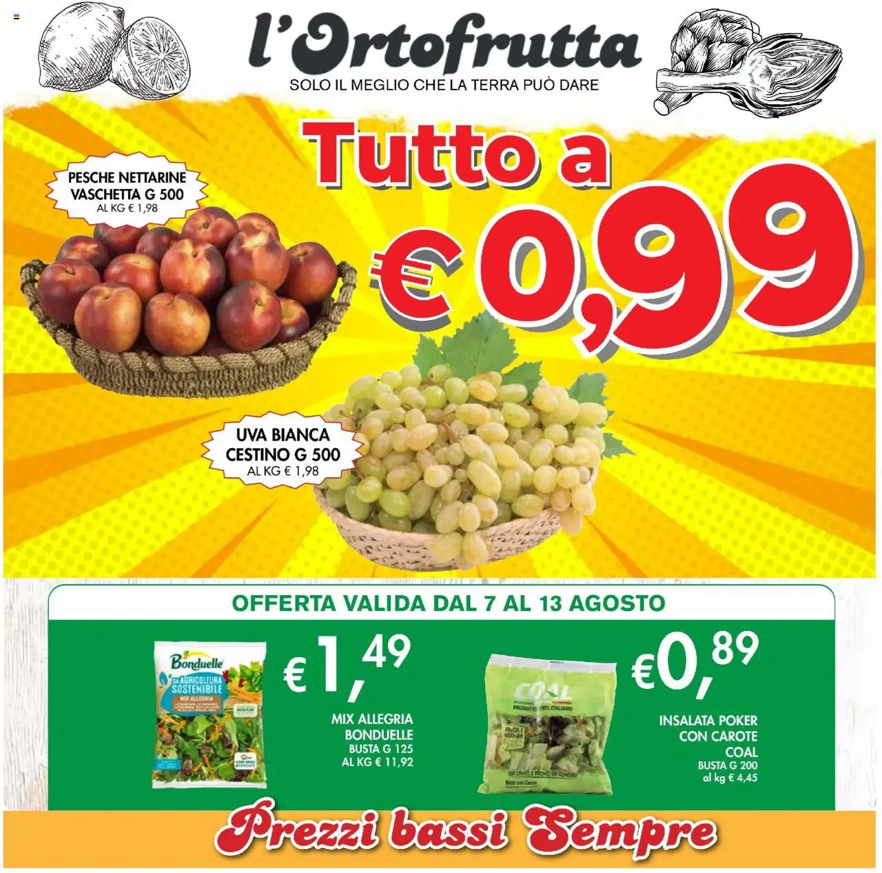 Volantino Coal del 31.07.2025 | Pagina: 3 | Prodotti: Carote, Uva, Cestino, Terra