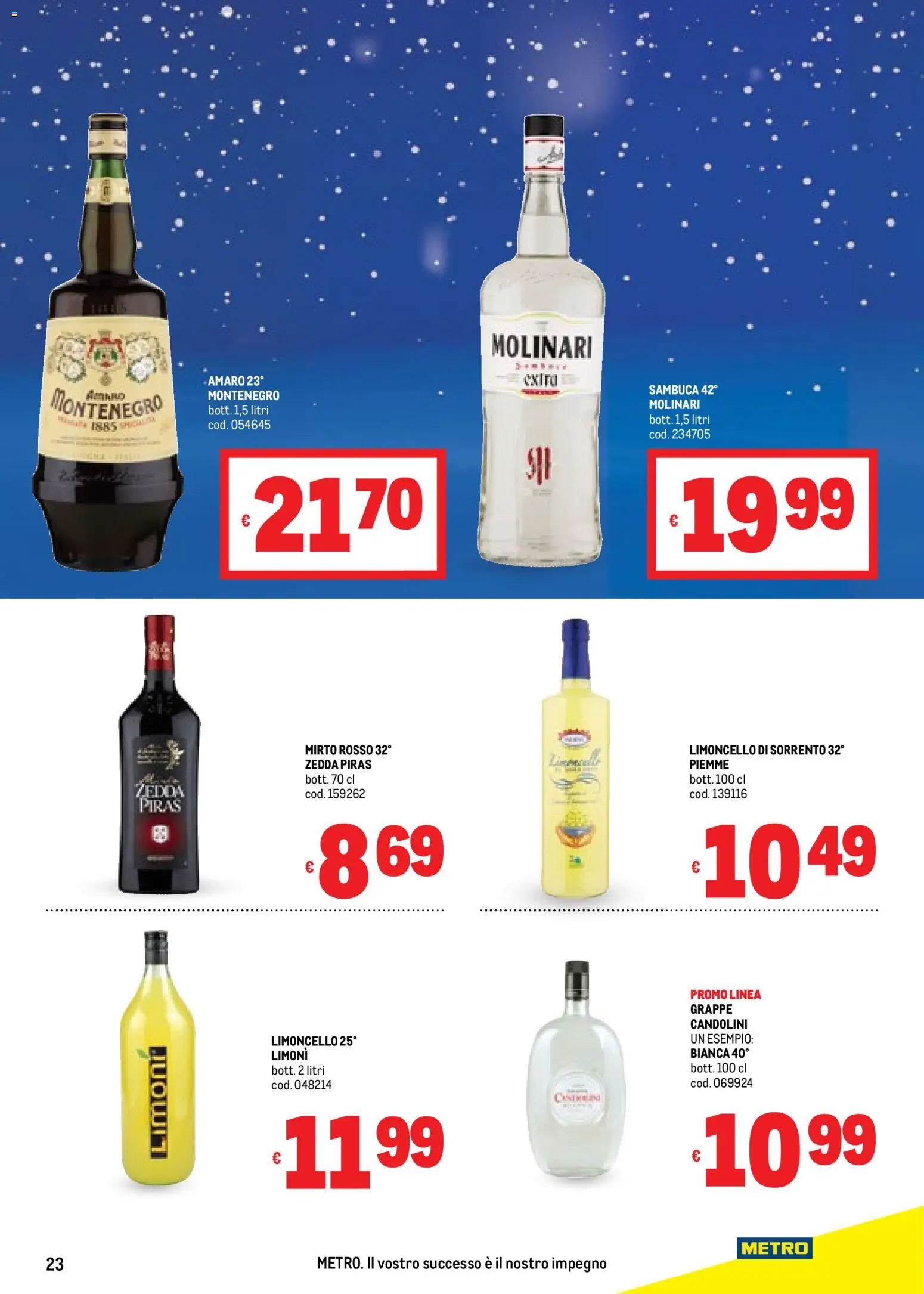 Volantino Metro del 20.11.2025 | Pagina: 23 | Prodotti: Limoncello, Amaro