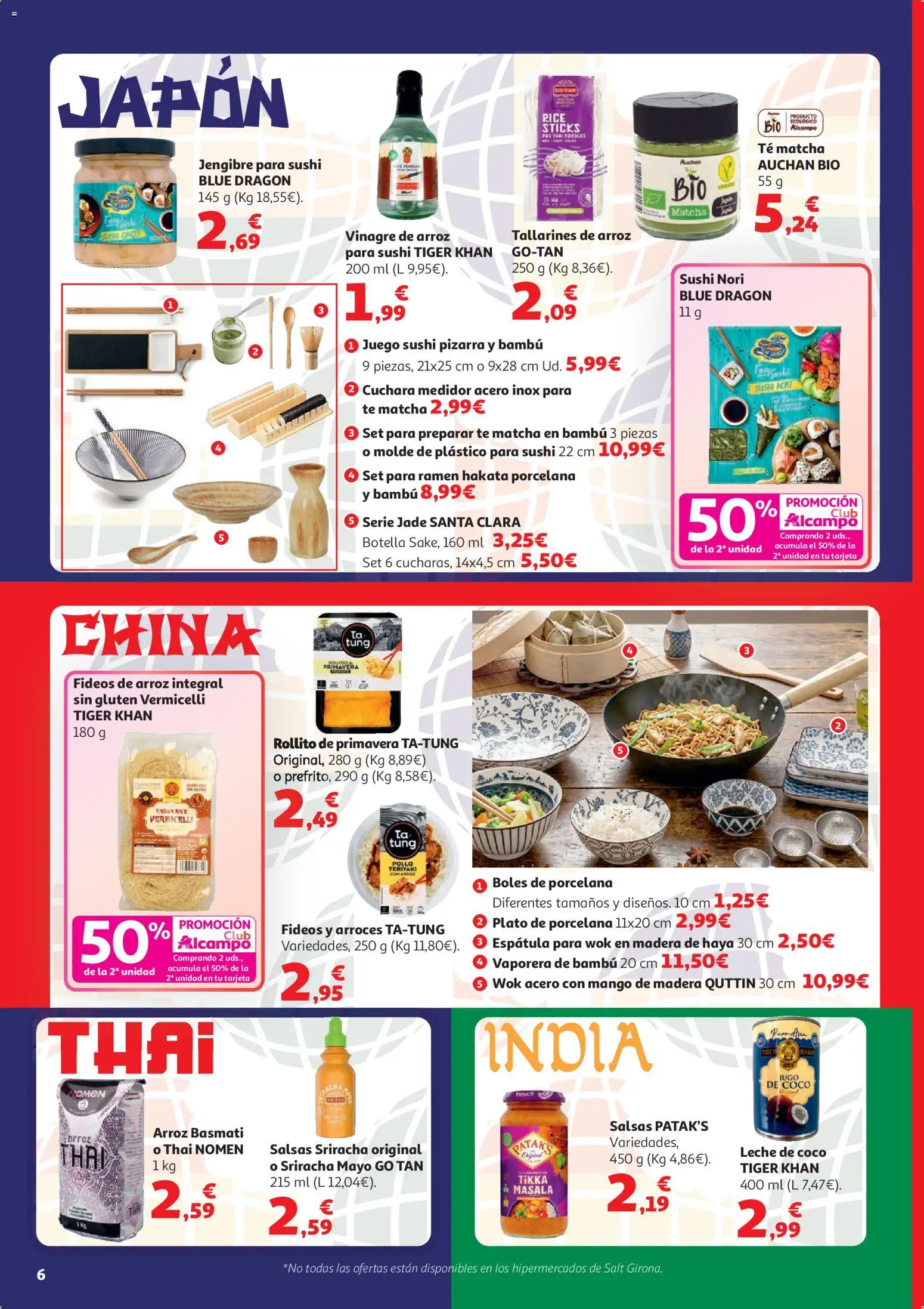 Alcampo HP Nacional │ válido desde el 07.04.2026 | Página: 6 | Productos: Τυρόπιτα, Fideos, Fideos de arroz, Δεξαμενή