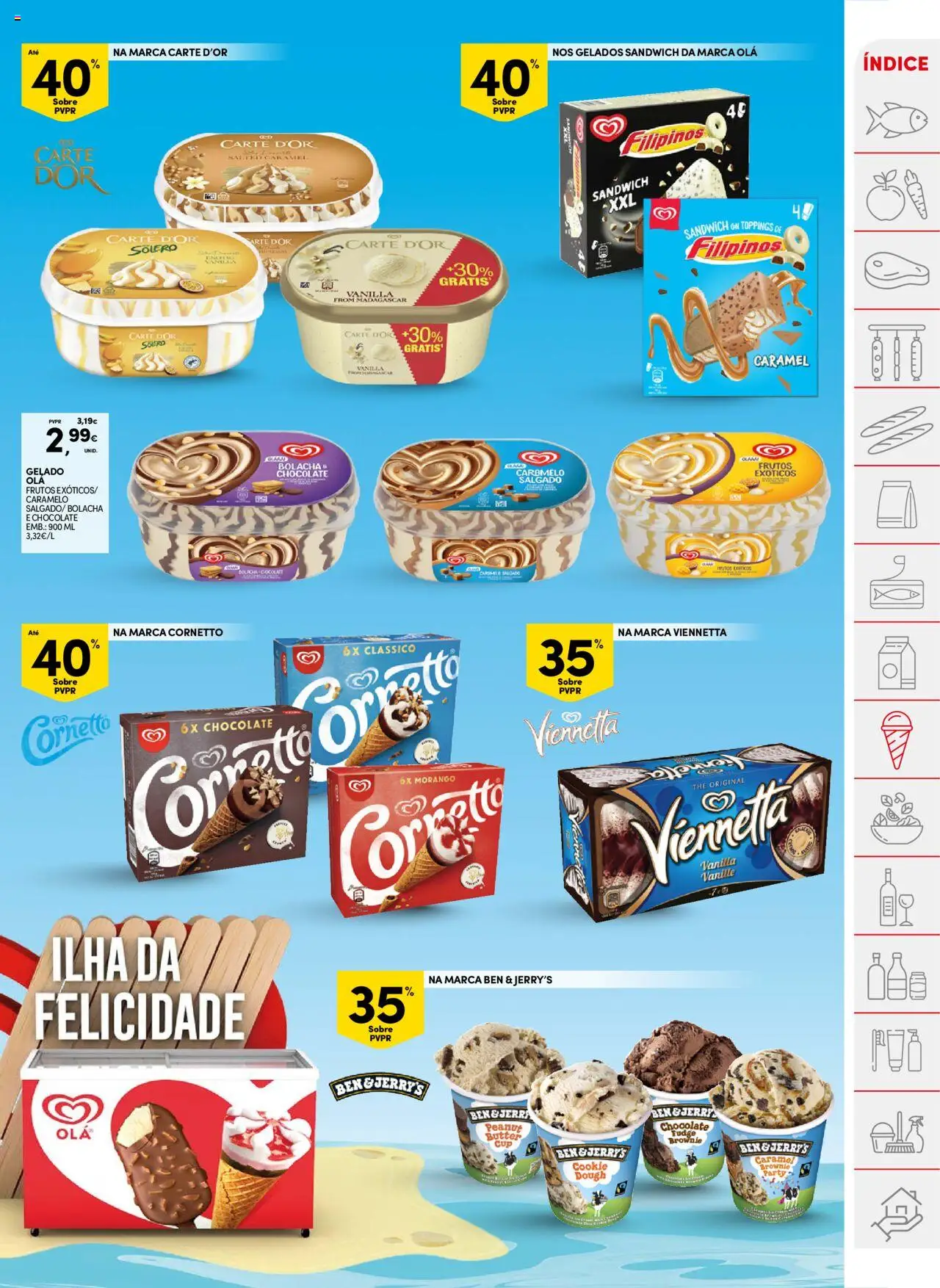 Continente folheto │ válido de 12.08.2025 | Página: 33 | Produtos: Filipinos, Gelado, Chocolate, Gelado sandwich